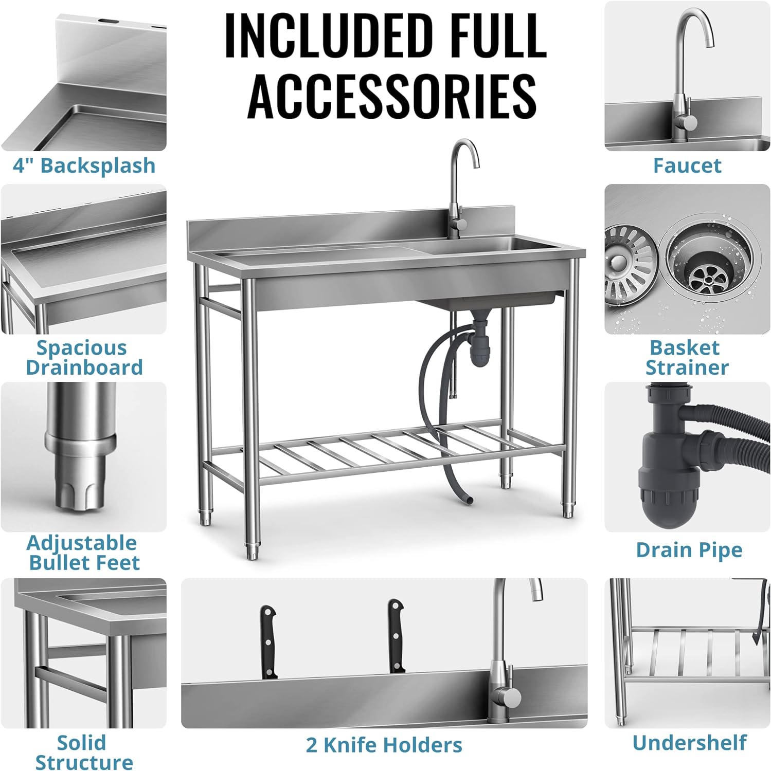 Wildaven LLJH0401 Laundry-Tubs-Utility-Sinks - View #4