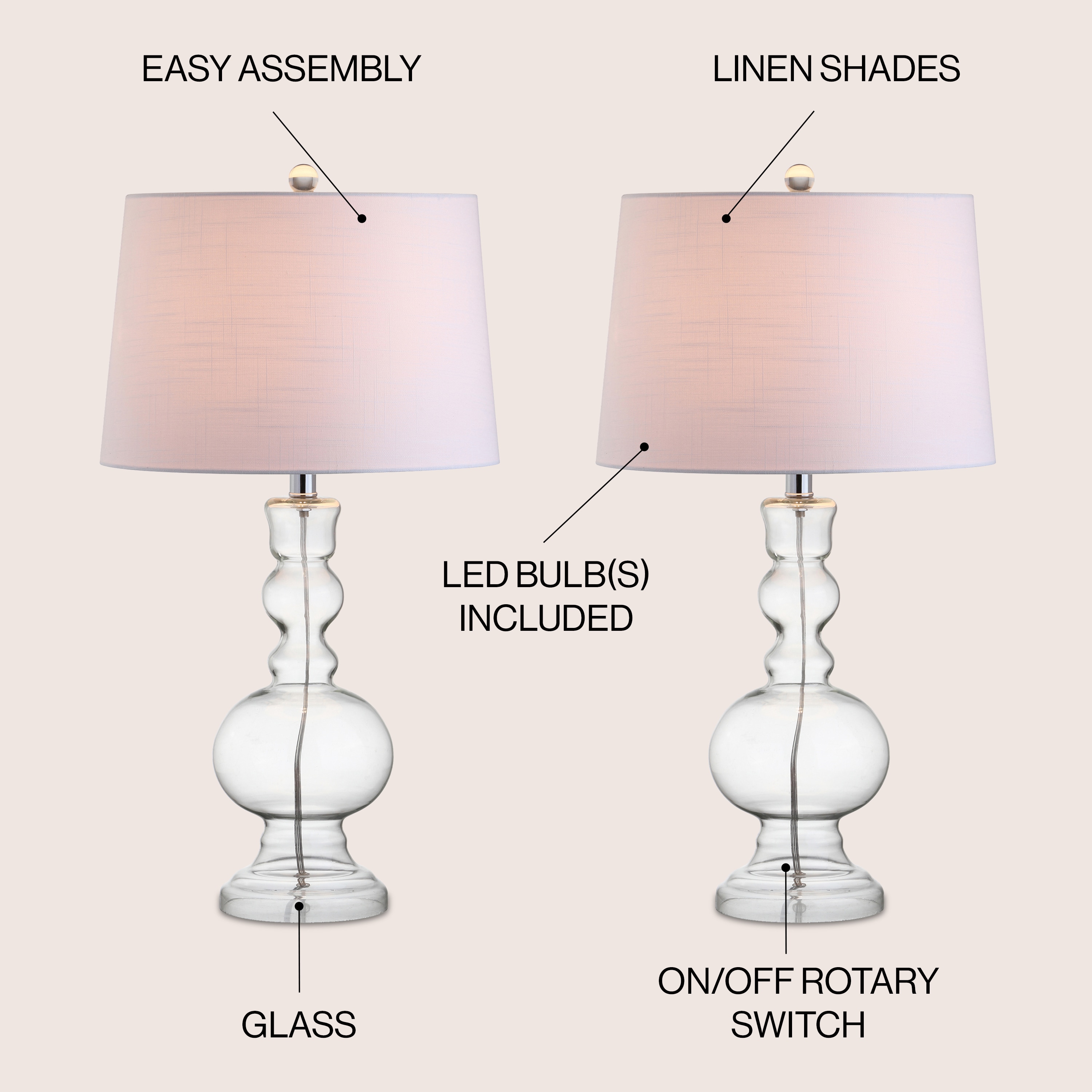 JONATHAN  Y JYL1061B-SET2 Table-Lamps - View #3