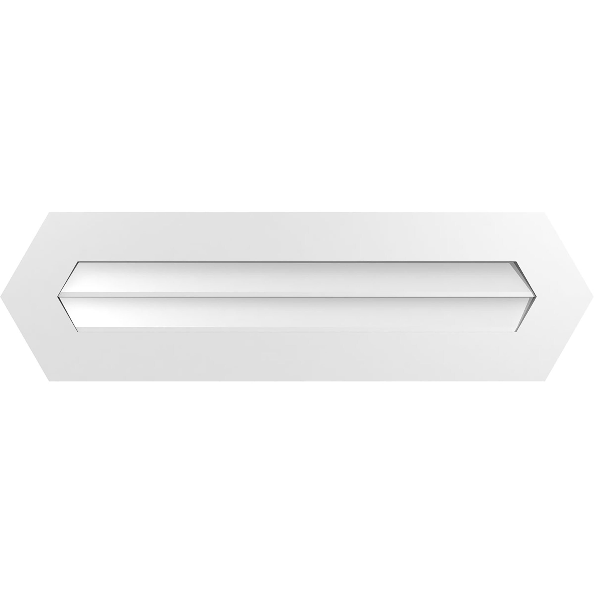 Ekena Millwork GVPHP42X1201SN 42-Inches x 12-Inches Off-white Peaked PVC Gable Louver Vent