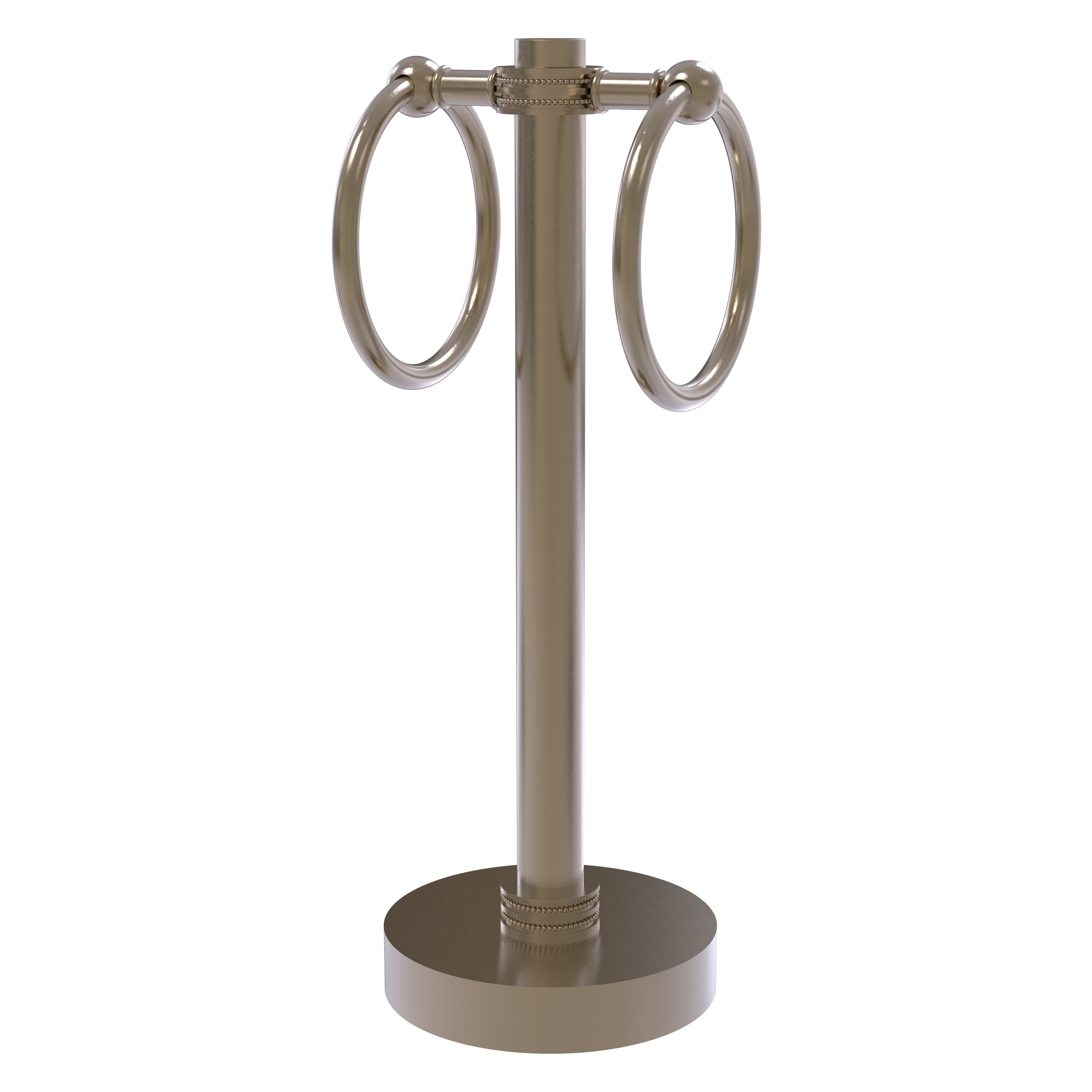 Allied Brass 953D-PEW Antique Pewter Freestanding countertop Double Towel Ring