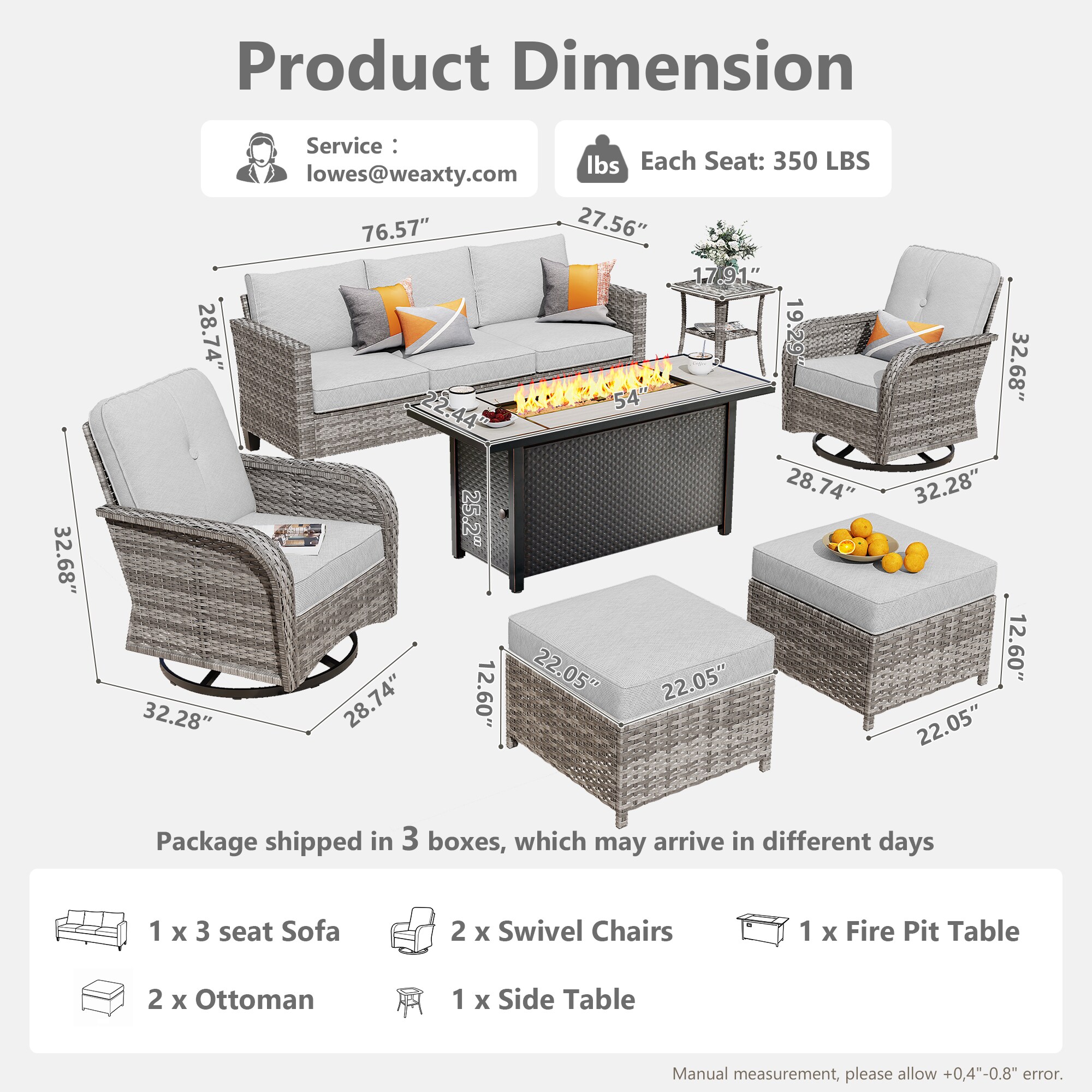 weaxty HMBCFP54YZGNCGNTC407 Patio-Conversation-Sets - View #7