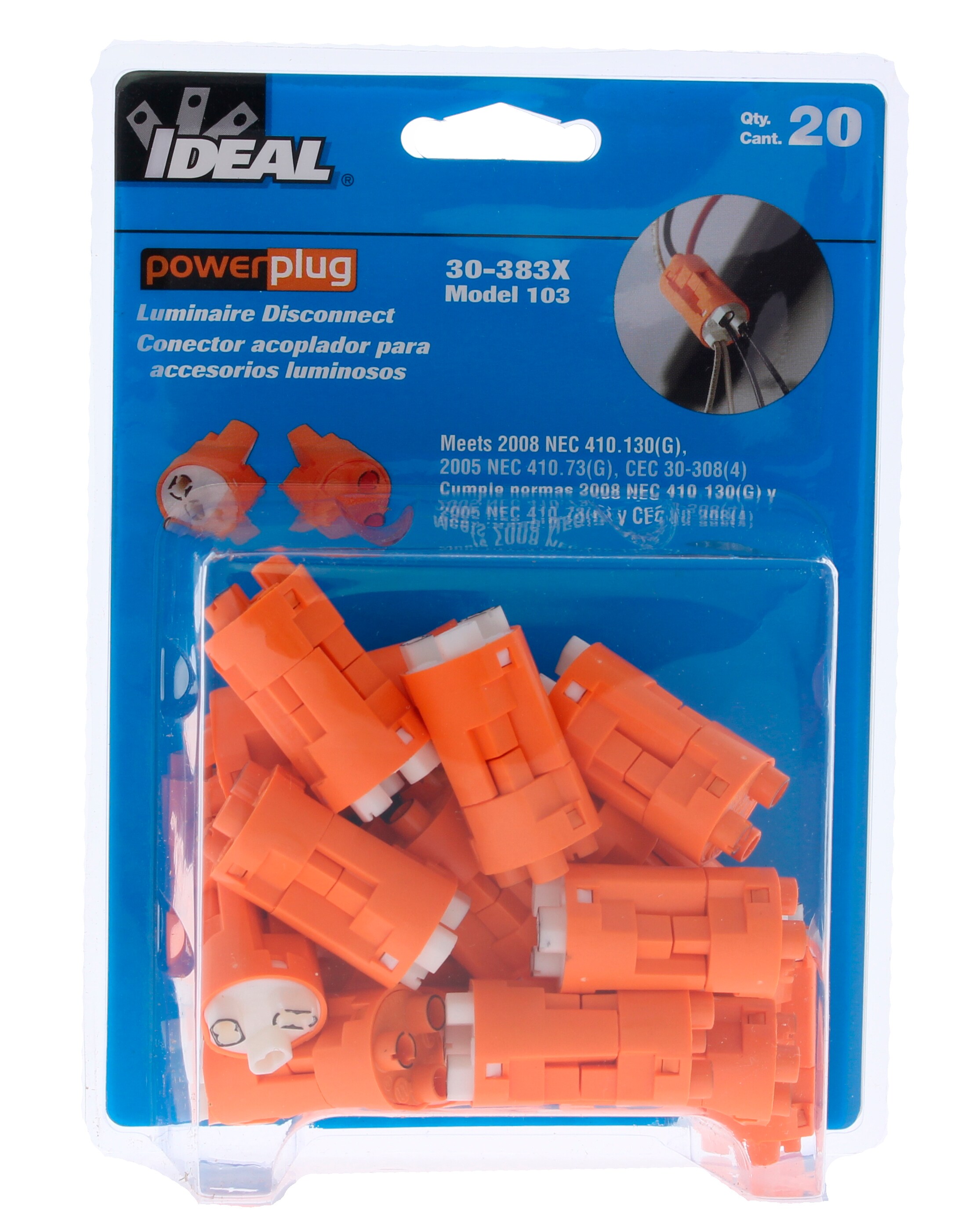 Ideal Push In Wire Connectors 3 Ports Orange 20 Pack In The Wire Connectors Department At 