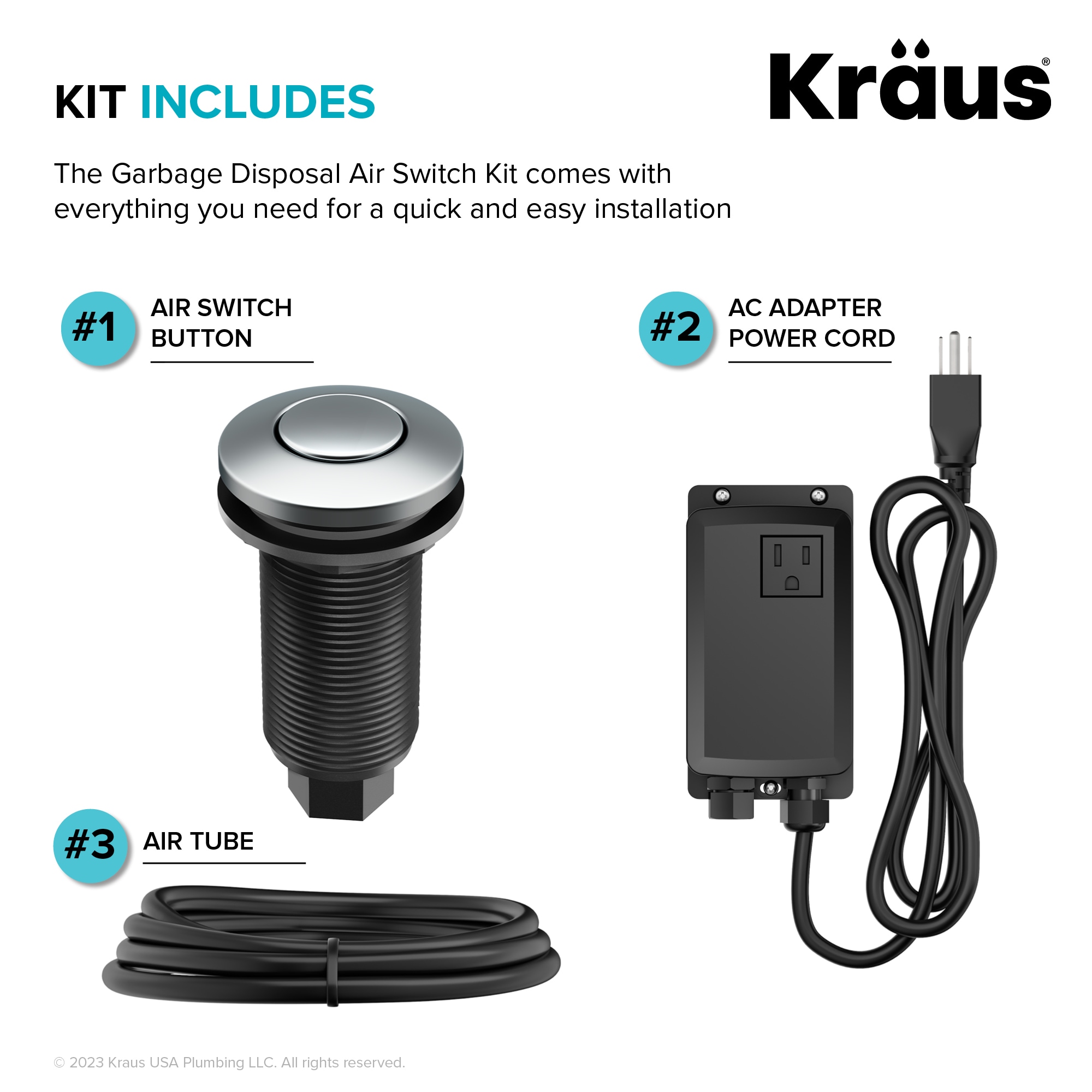 Kraus Kore 2.78-in Chrome Brass Garbage Disposal Switch in the Garbage  Disposal Parts  Tools department at