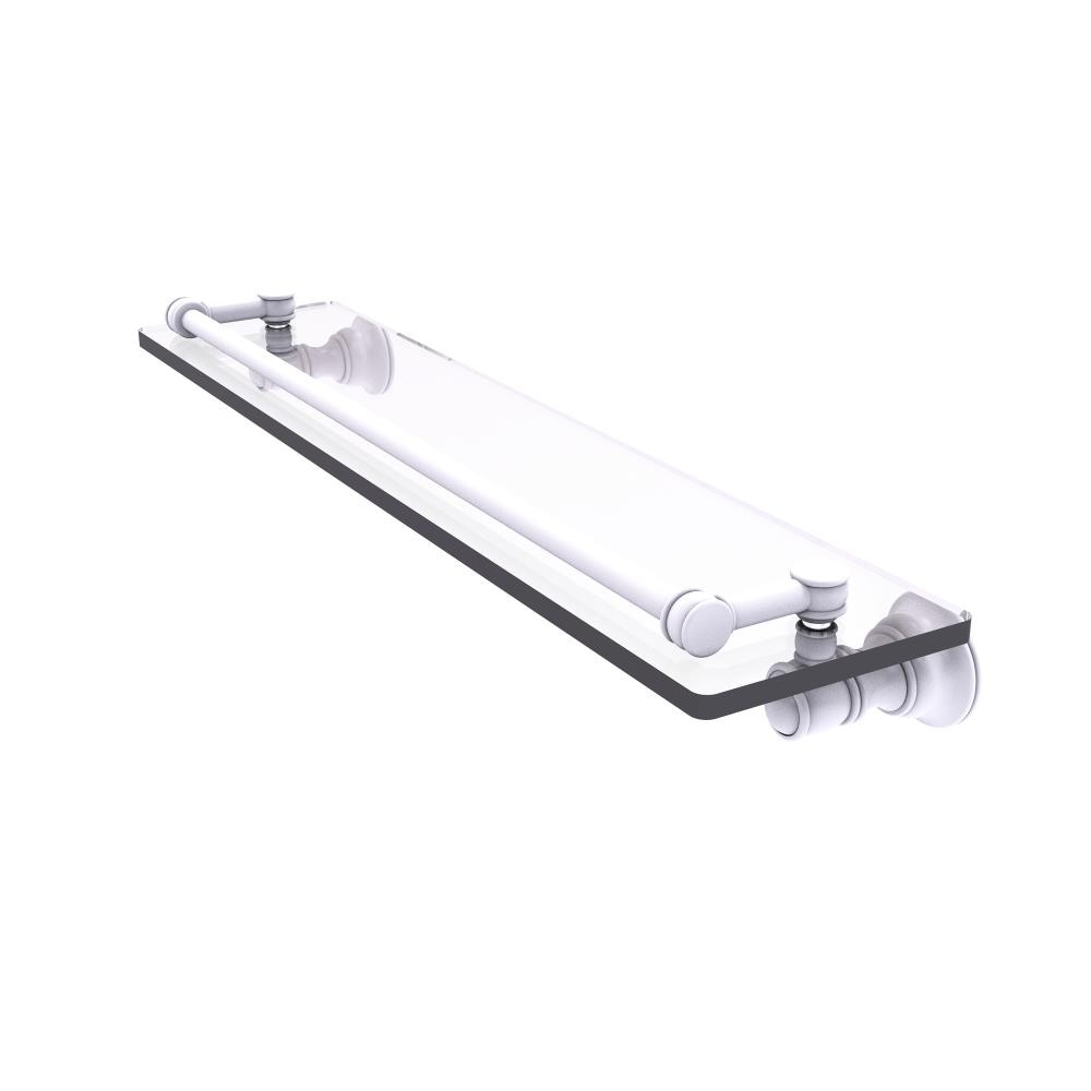 Allied Brass CL-1-22-GAL-WHM Carolina Matte White Wall mount Bathroom Shelf ( 22-in x 3.3-in x 5-in )