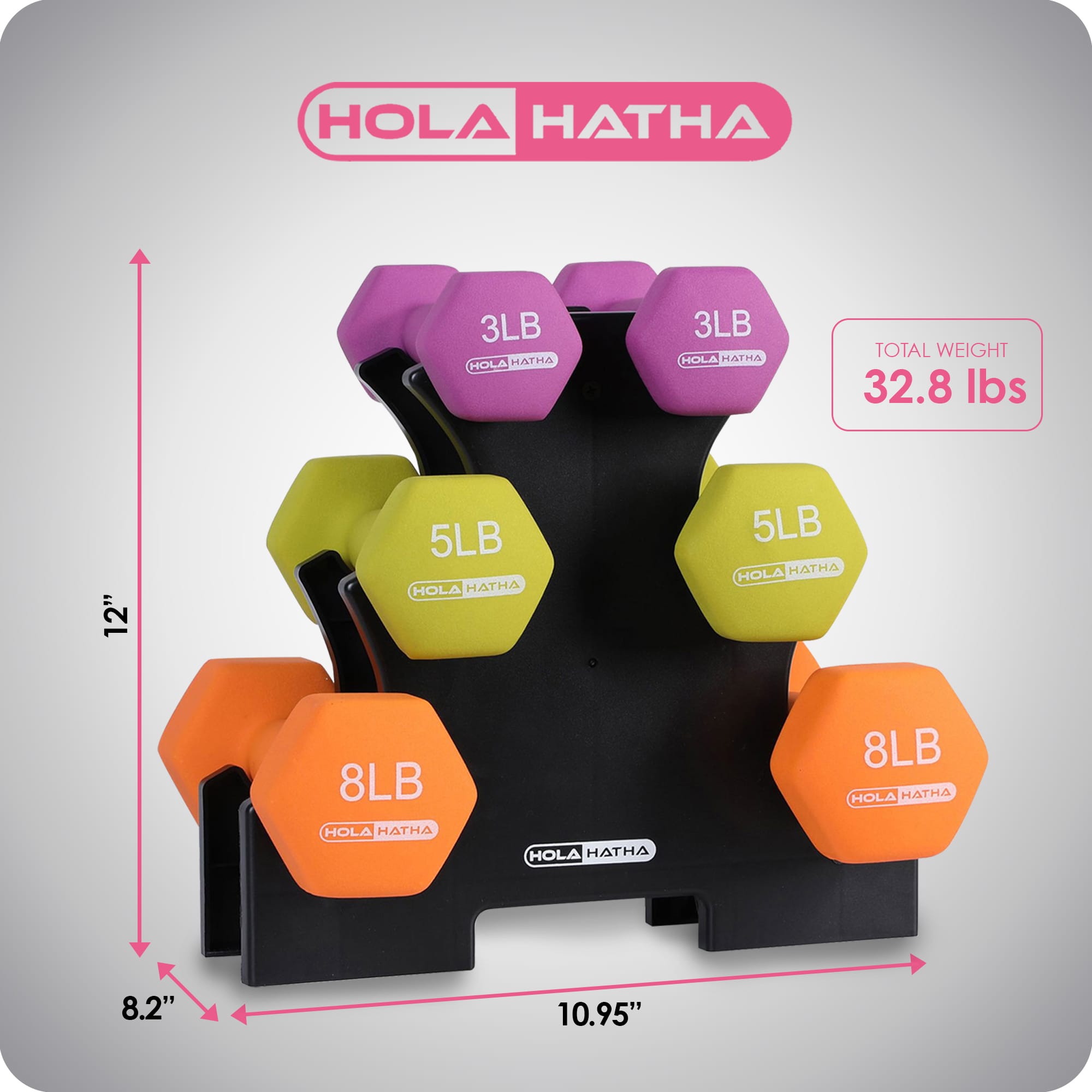HolaHatha 203759 dumbbells - View #3