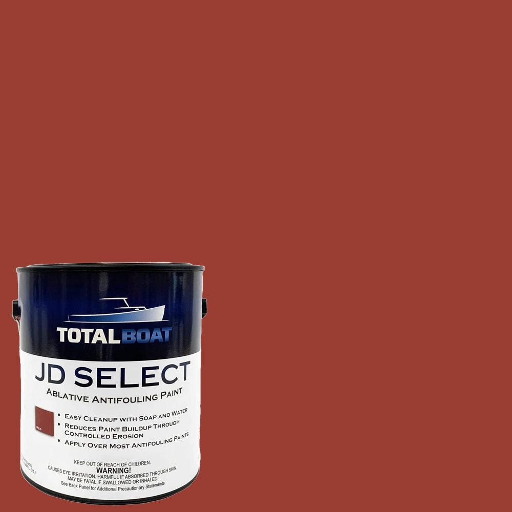 TotalBoat JD Select Boat Bottom Antifouling Paint Flat Red Water-based  Marine Paint (1-Gallon)