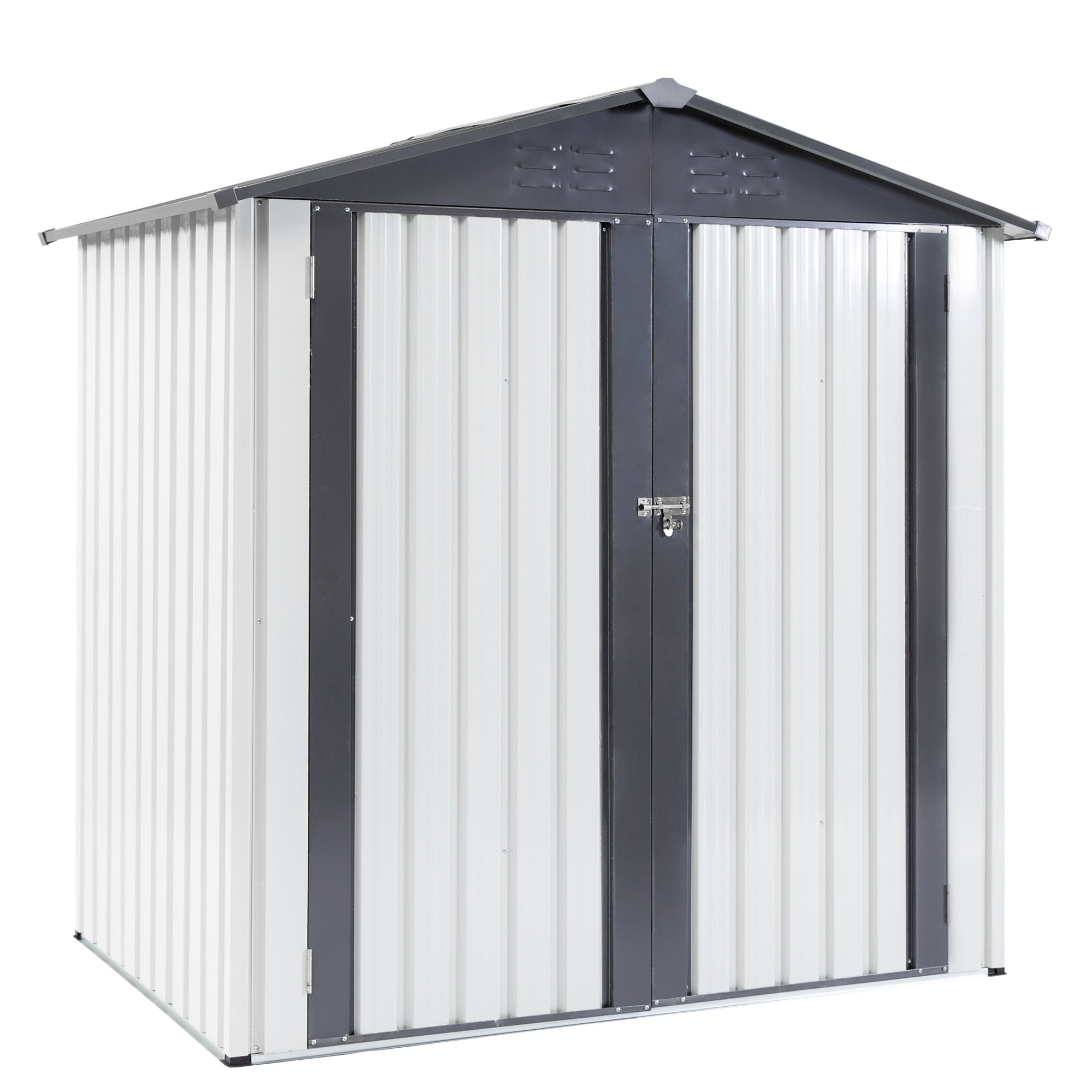 BABOOM BOM-33745G-OR 6-ft x 4-ft Metal Tool Storage Aluminum Storage Shed