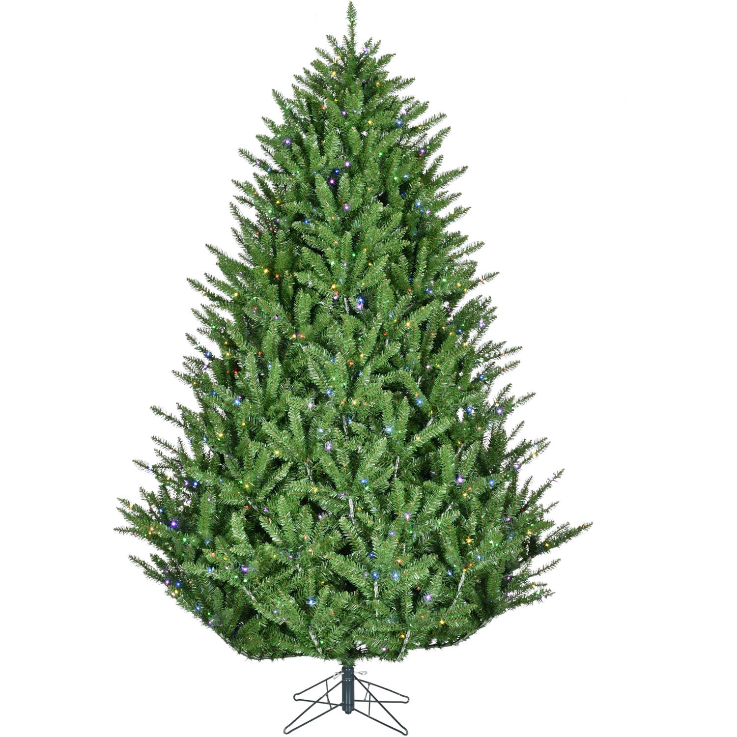 Fraser Hill Farm FFCV075-6MGR 7.5-Feet Centerville pine Artificial Christmas Tree with Color Changing LED Lights