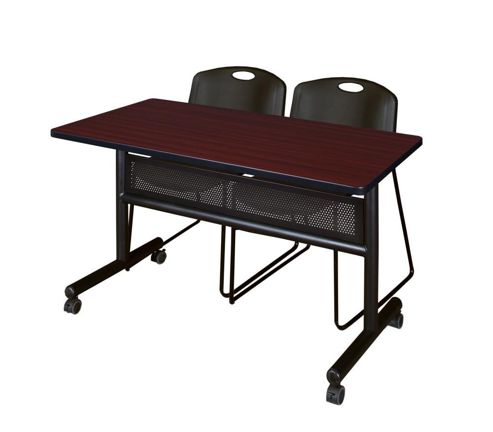 Regency MKFTM4824MH44BK Training Brown 4-Person Training Table (48-in W x 29-in H)
