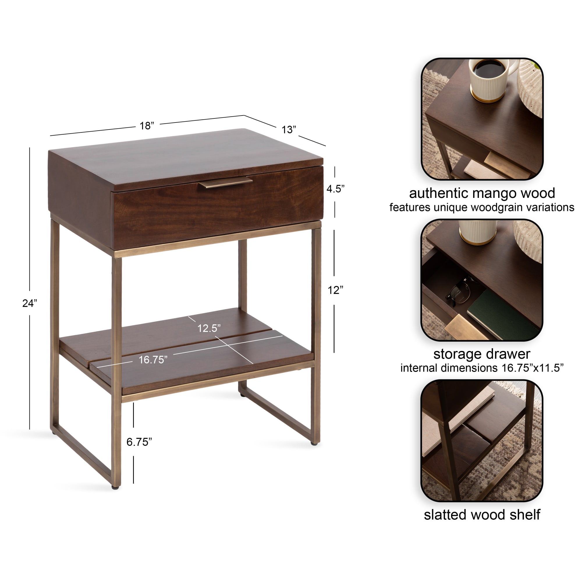 Kate and Laurel 231362 End-Tables - View #2