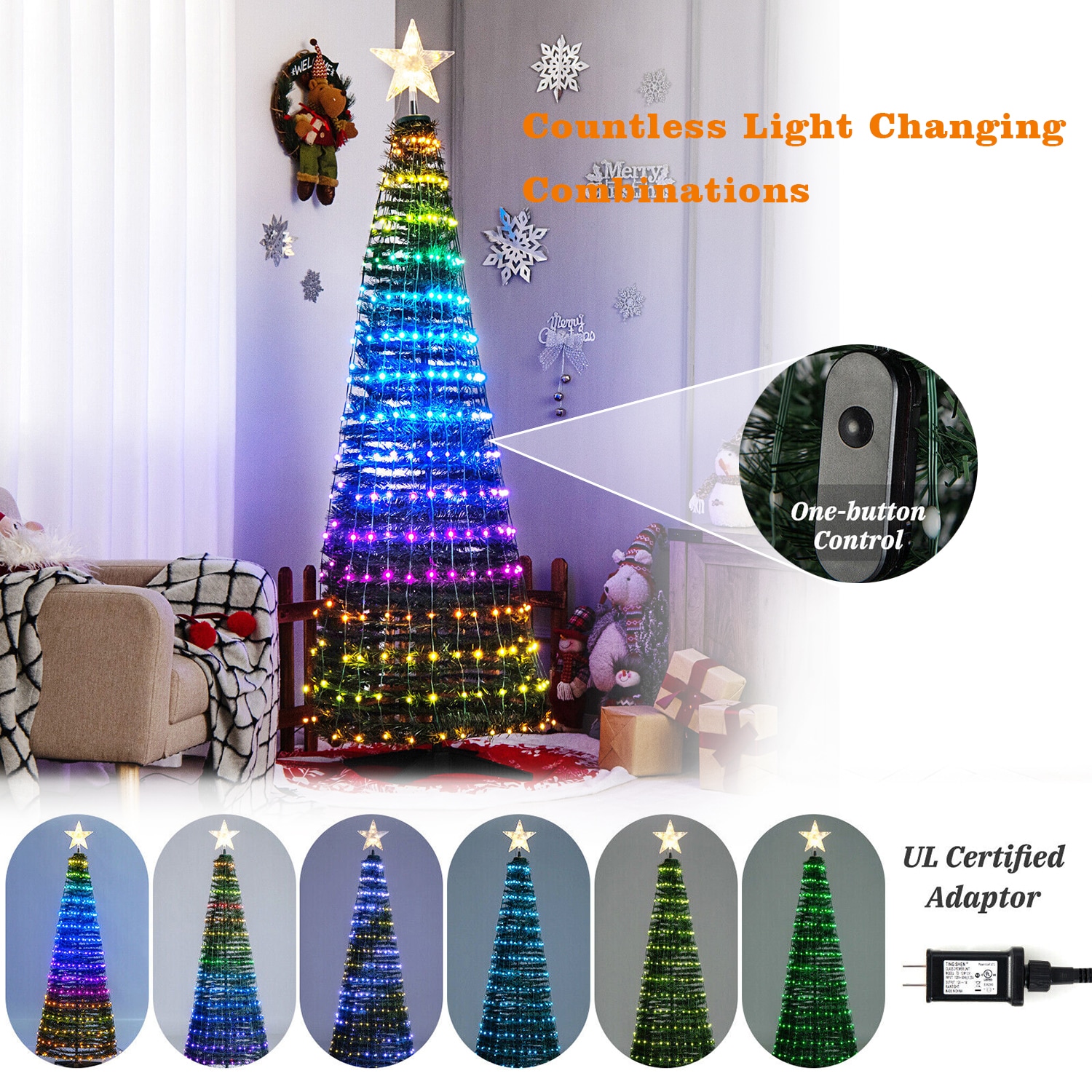 WELLFOR HYJ24154US-GN Artificial-Christmas-Trees - View #2