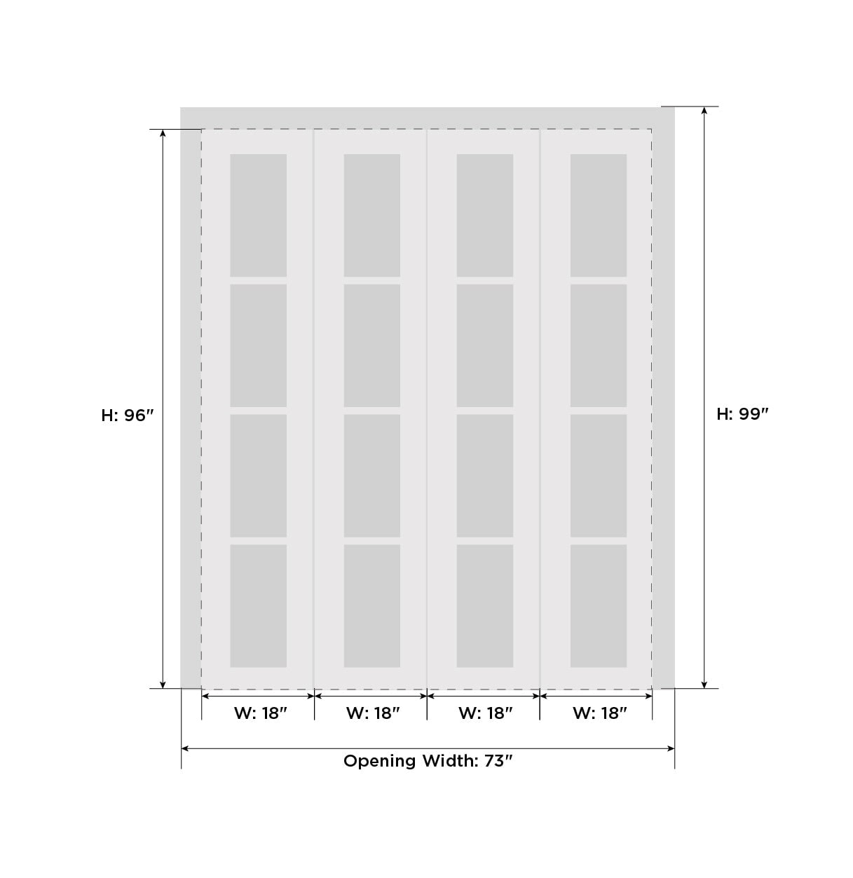 SARTODOORS VER7588DBFAKA7296 Accordion-Doors - View #3