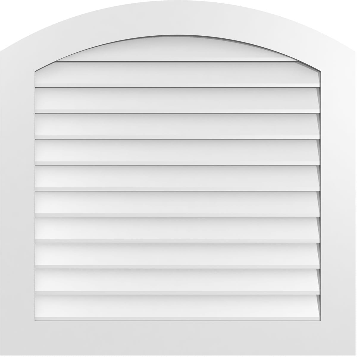 Ekena Millwork GVPAR36X3601SN 36-Inches x 36-Inches Off-white Round top PVC Gable Louver Vent