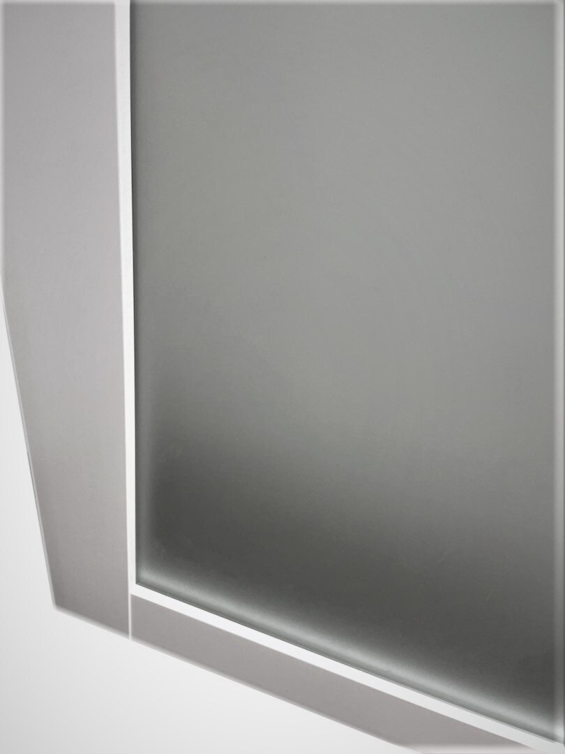 Valusso Design Alpine 24-in x 80-in White Frosted Glass Solid Core ...