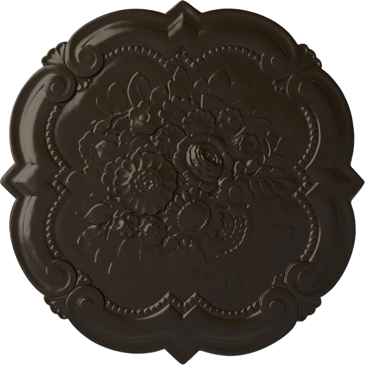 Ekena Millwork CM24VISHF Victorian 24.38-in W x 24.38-in L Painted Stone Hearth Polyurethane Whole Ceiling Medallion