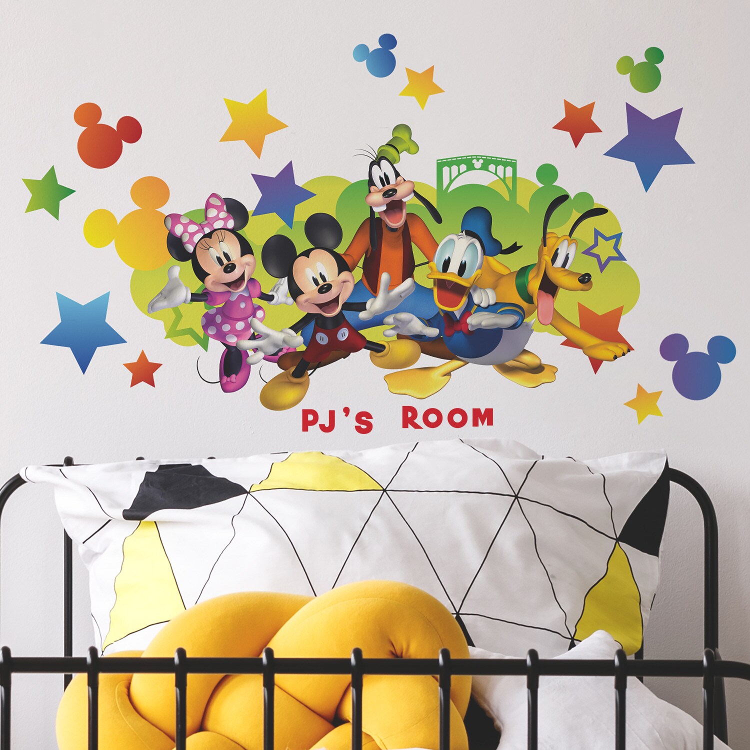 Disney Mickey & Friends Personalized Giant Wall Decal with Alphabet