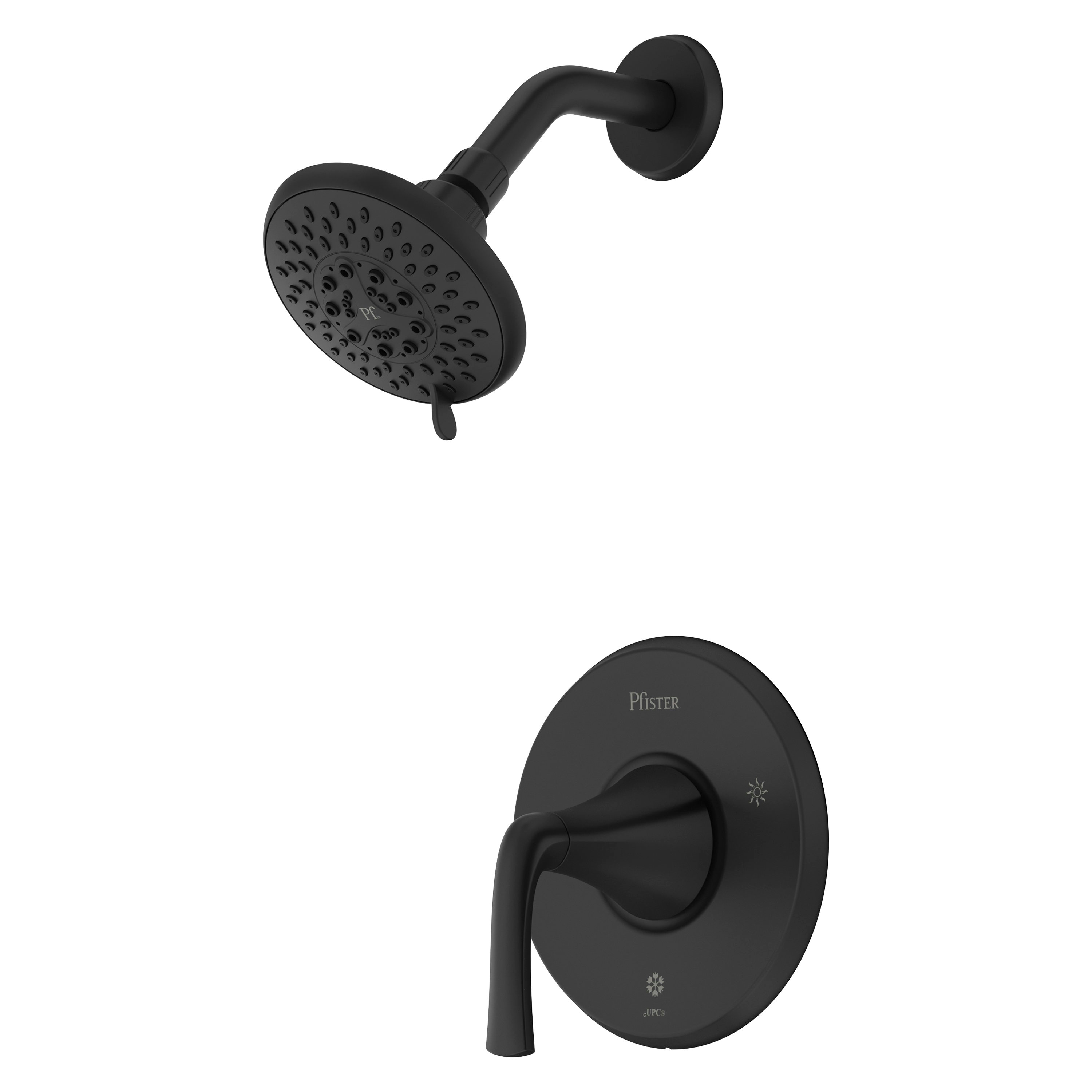 Pfister - Mcallen Black 1-handle 4.813-in Shower Faucet ( Valve not Included )