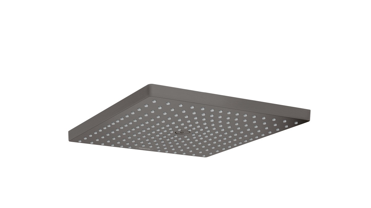 Hansgrohe 26240341 Raindance E 1.0 -Spray Brushed Black Chrome 11.75-in Square Fixed Rain Shower Head 1.8 GPM