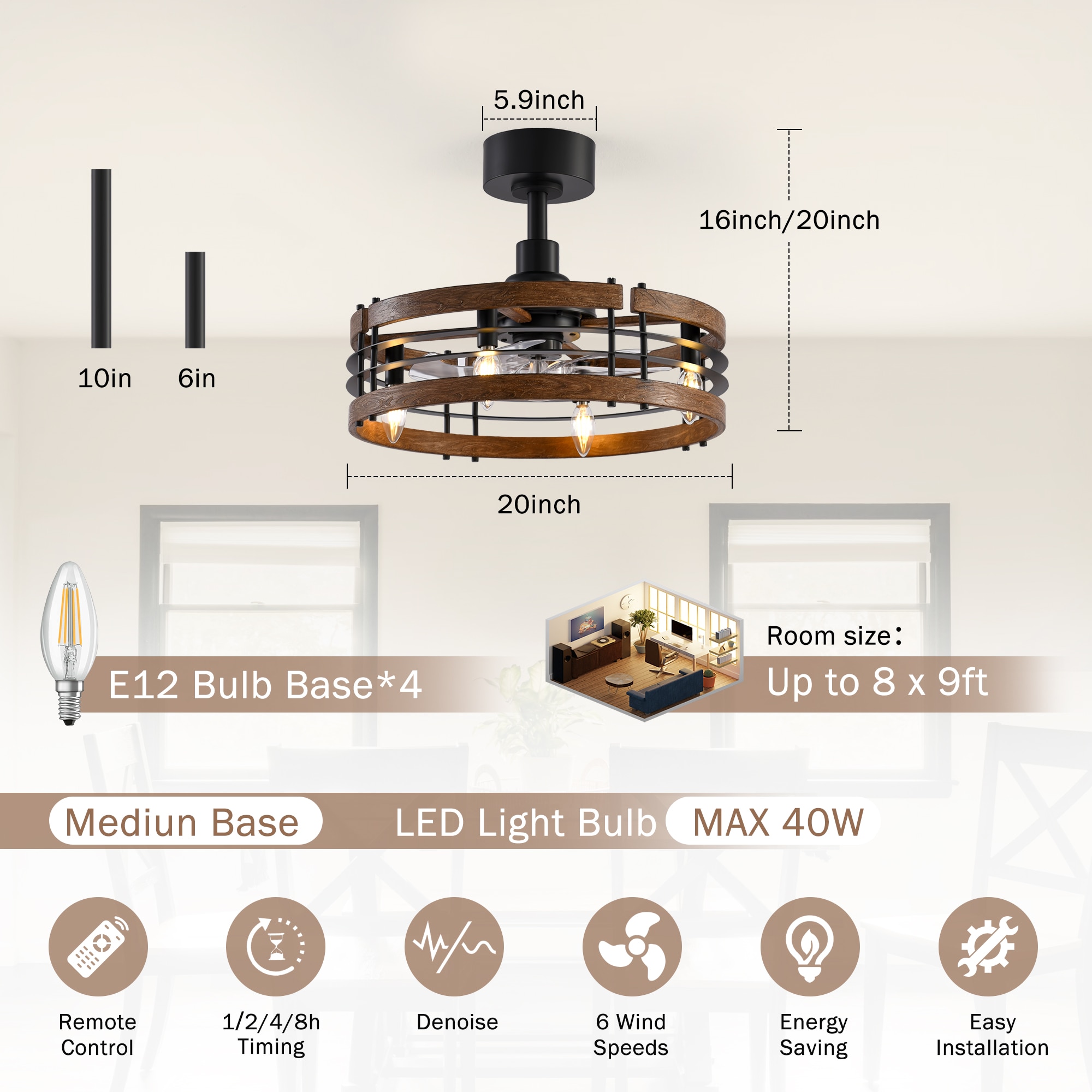 Breezary 32012-GW Ceiling-Fans - View #9