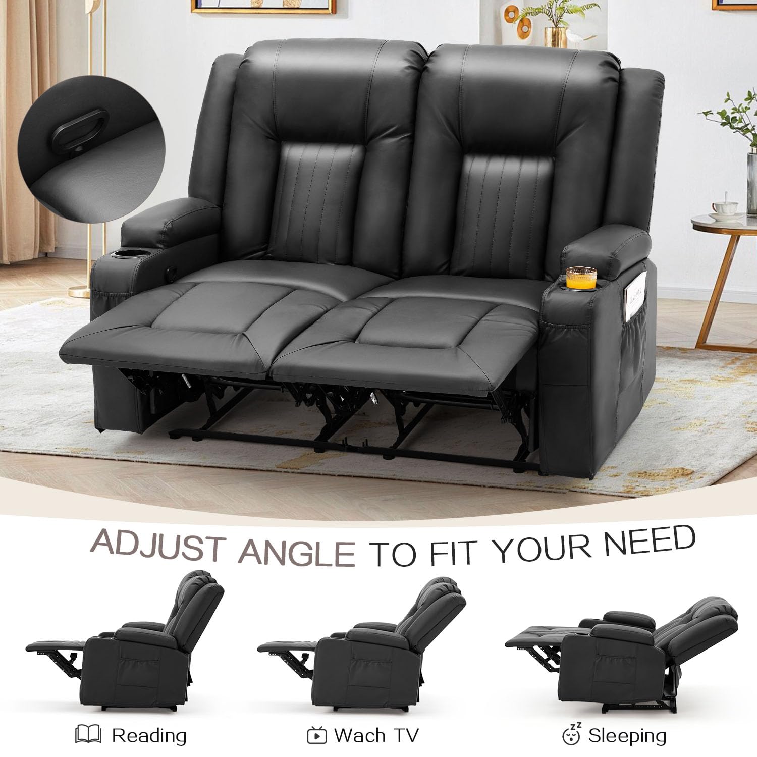 AECOJOY 13097UBK-LS01 Sofas-Loveseats - View #3