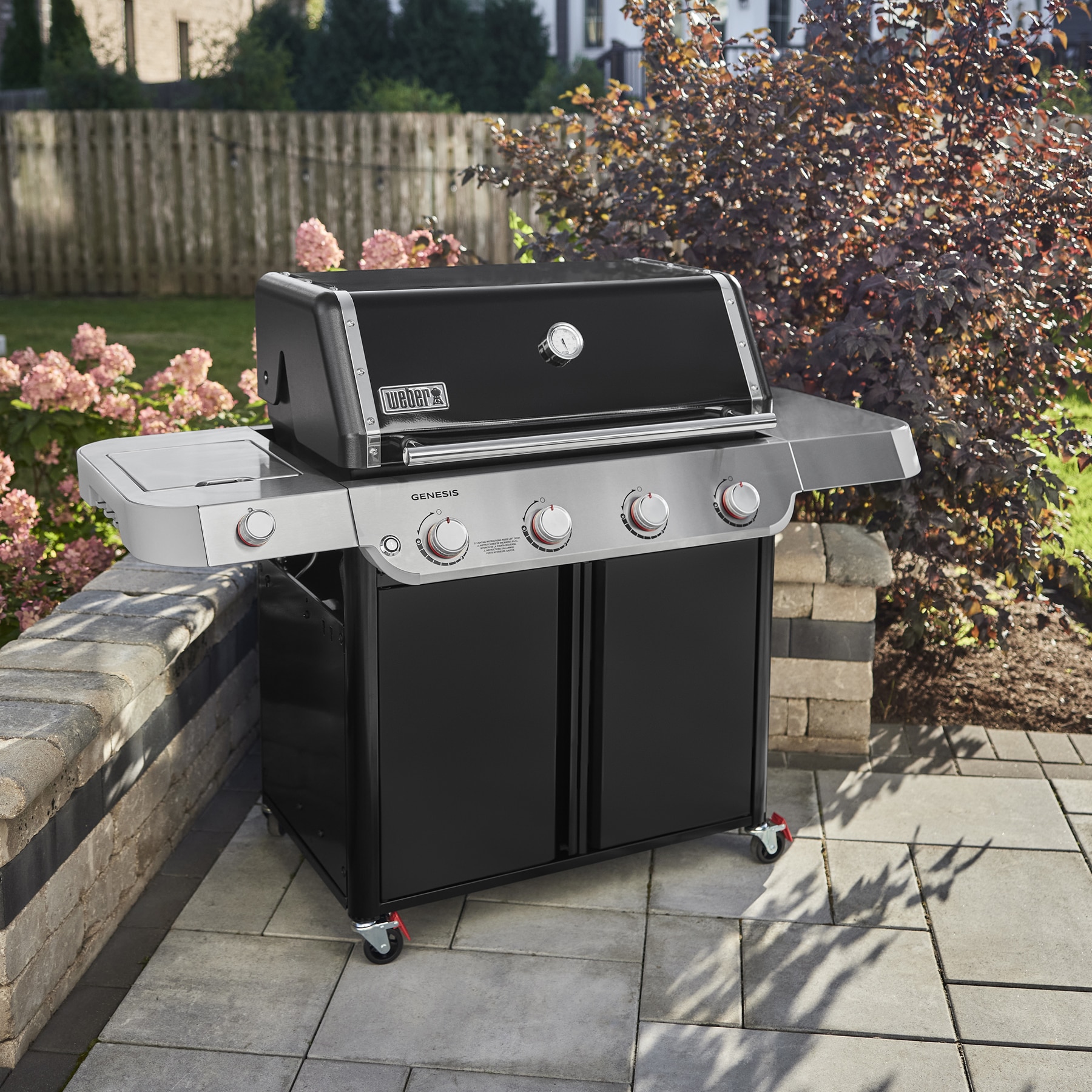 Weber Genesis E-415 Black 4-Burner Liquid Propane Gas Grill 1500367 at ...