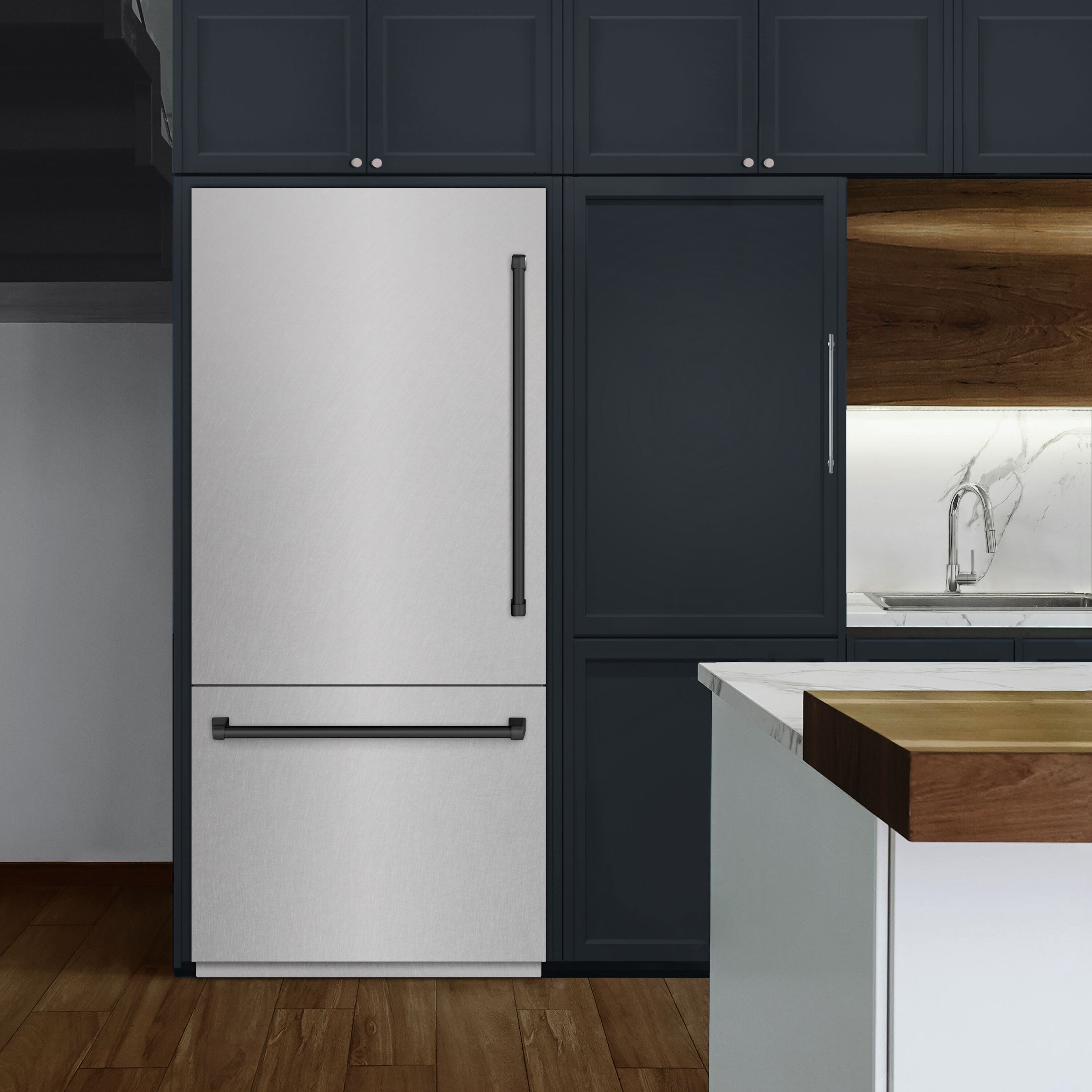 ZLINE KITCHEN & BATH GRBITZ-SN-36-MB Bottom-Freezer-Refrigerators - View #10