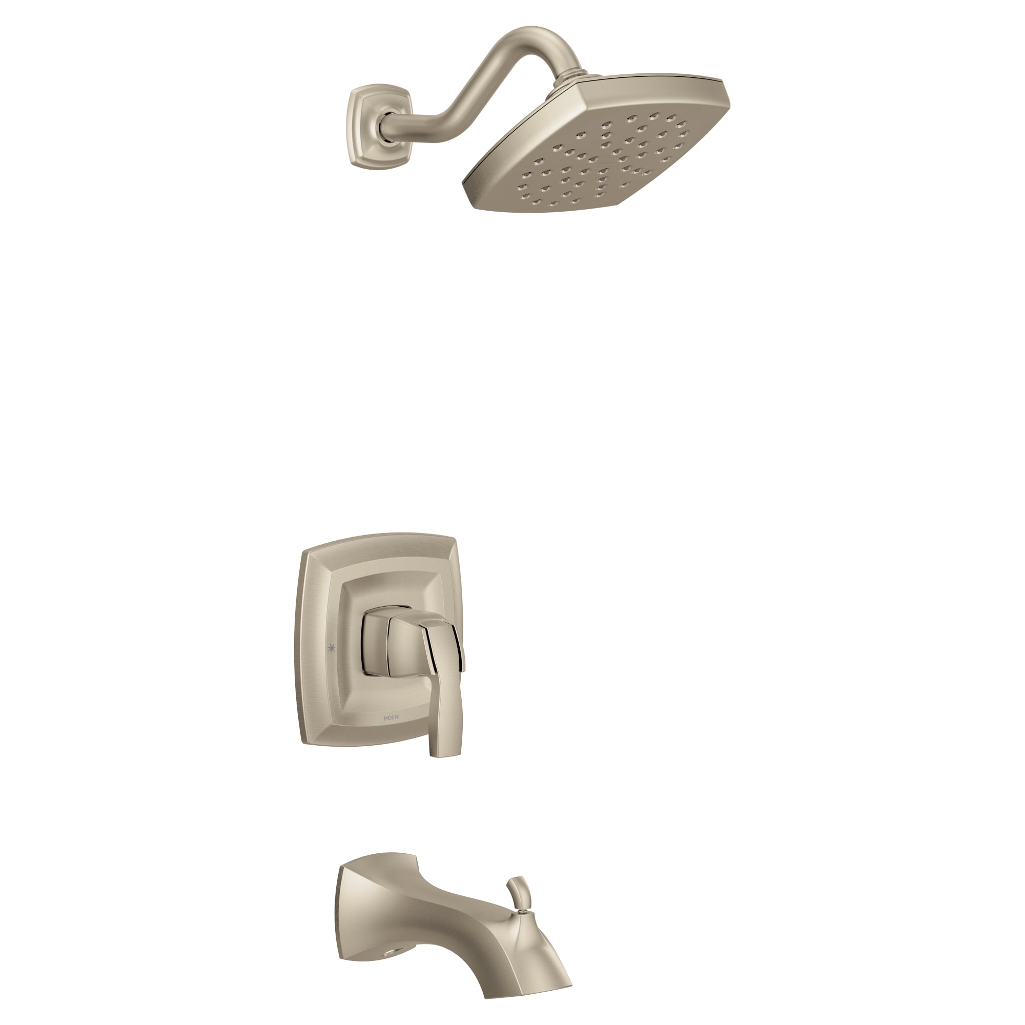 Moen UT3693EPBN Voss Brushed Nickel 1-handle Single function 6-Inches Round Shower Faucet