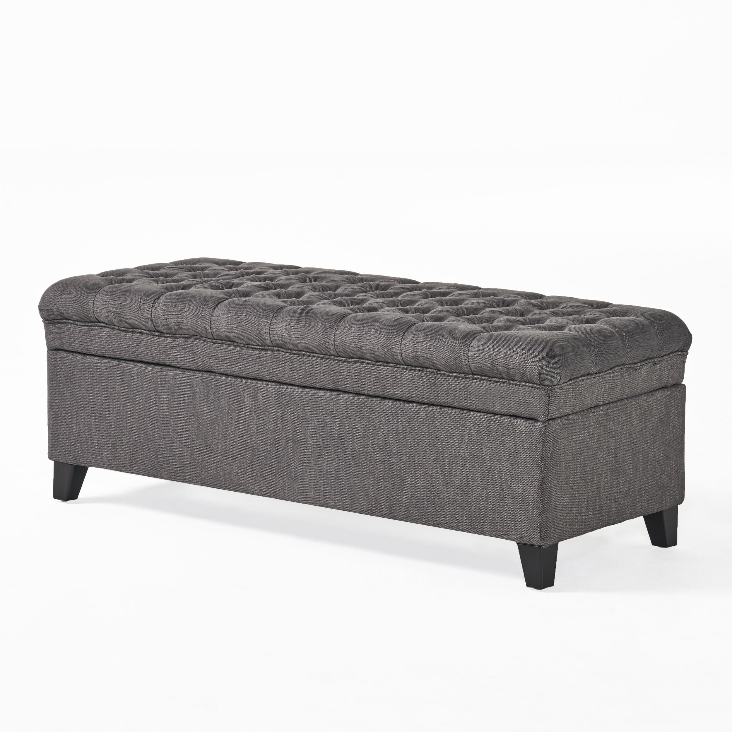 Best Selling Home Decor Juliana Midcentury Gray Storage Ottoman in the ...