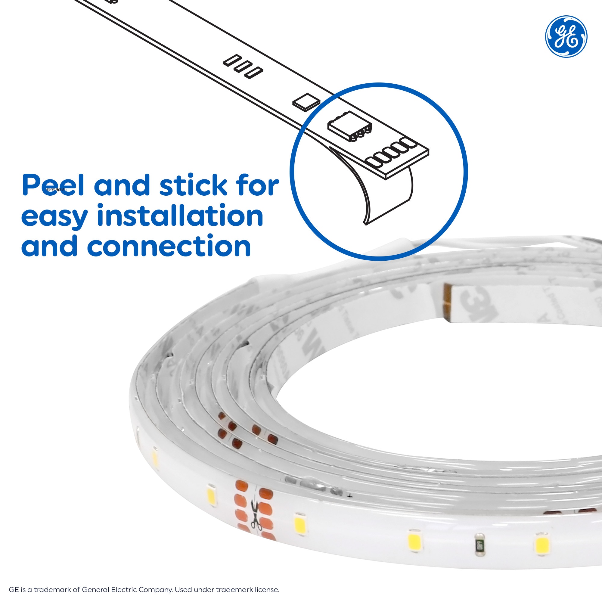 Good Earth Lighting LED Indoor Tape Light 72-in Plug-in LED Under