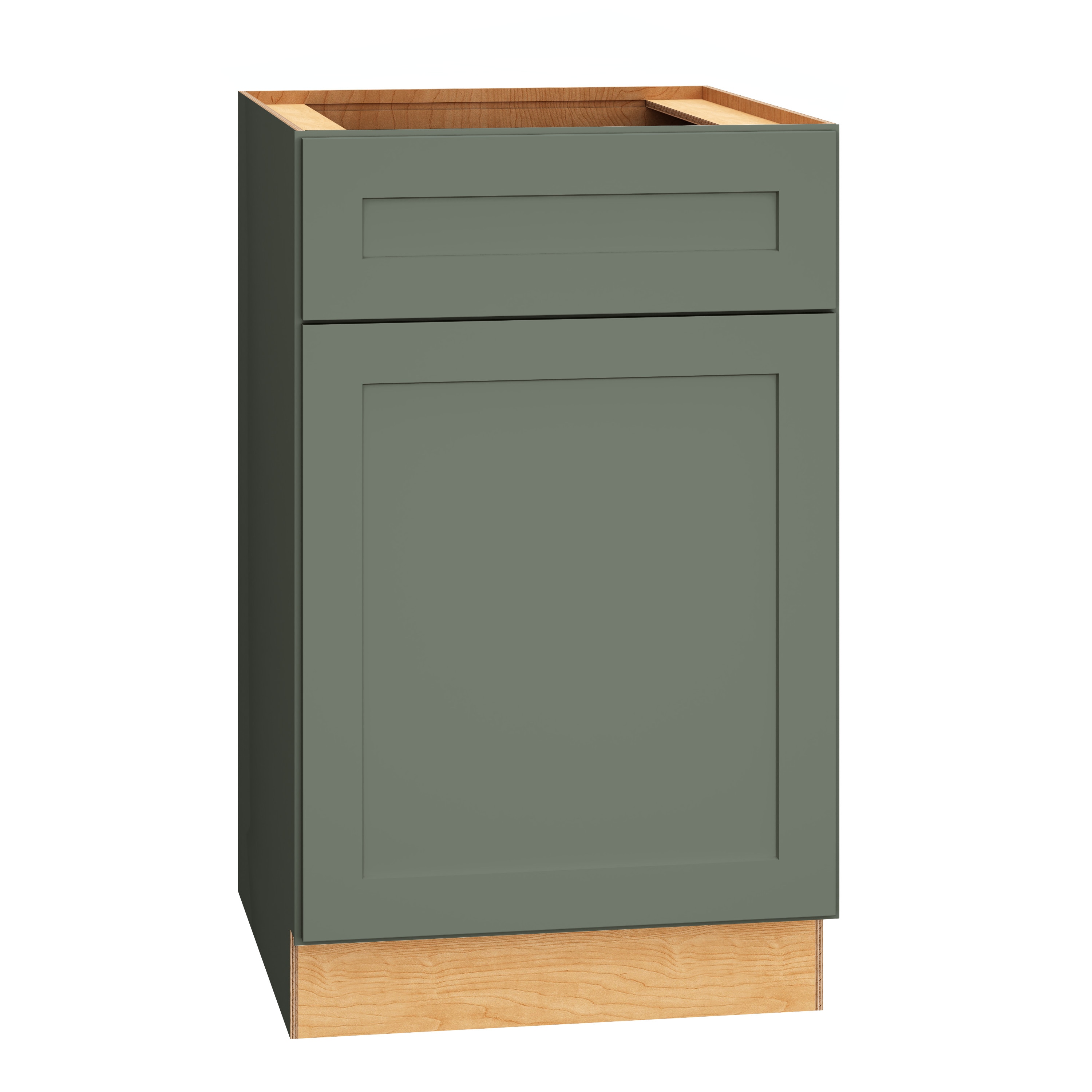 Diamond Express 61H-B21R Jamestown 21-in W x 34.5-in H x 24-in D Retreat Green Base Fully assembled Plywood Cabinet Recessed Panel Shaker