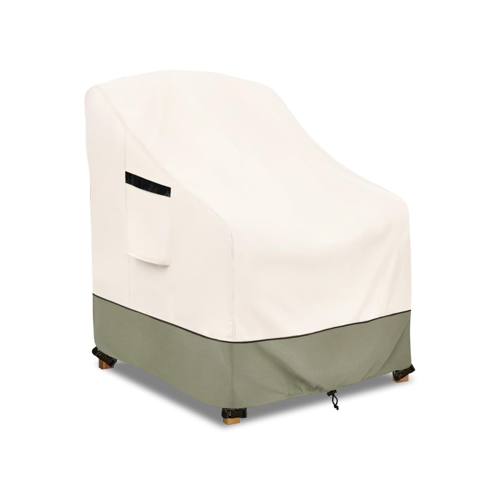 Oyezvary  Outdoor Chair Cover 28 W x 30 D x 32 H Heavy Duty Waterproof 600D Patio Furniture Cover with Air Vents Handles Drawstring Buckles for