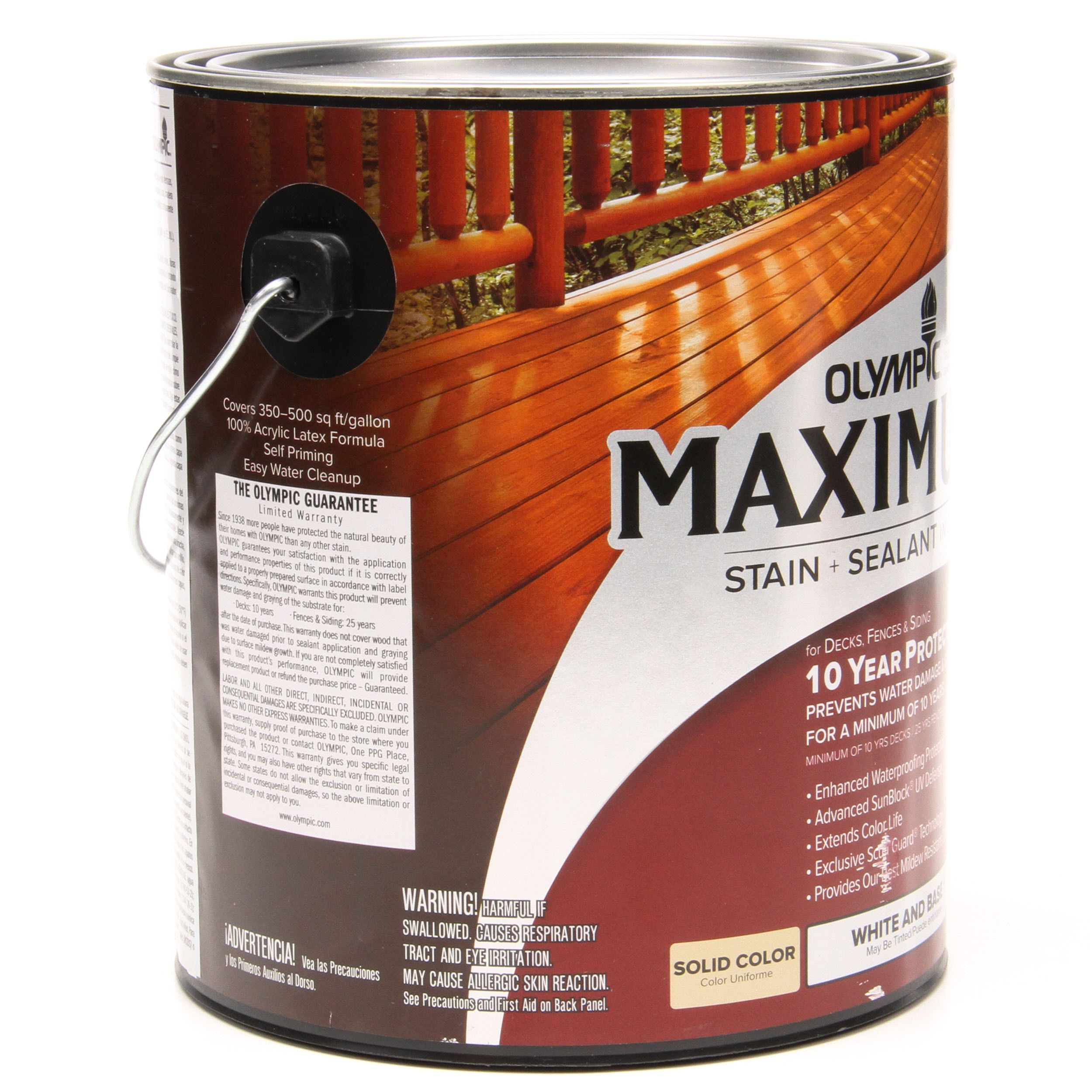 OLYMPIC/PPG ARCHITECTURAL 79602A/01 Gal Base Solid Stain Exterior Stain ...