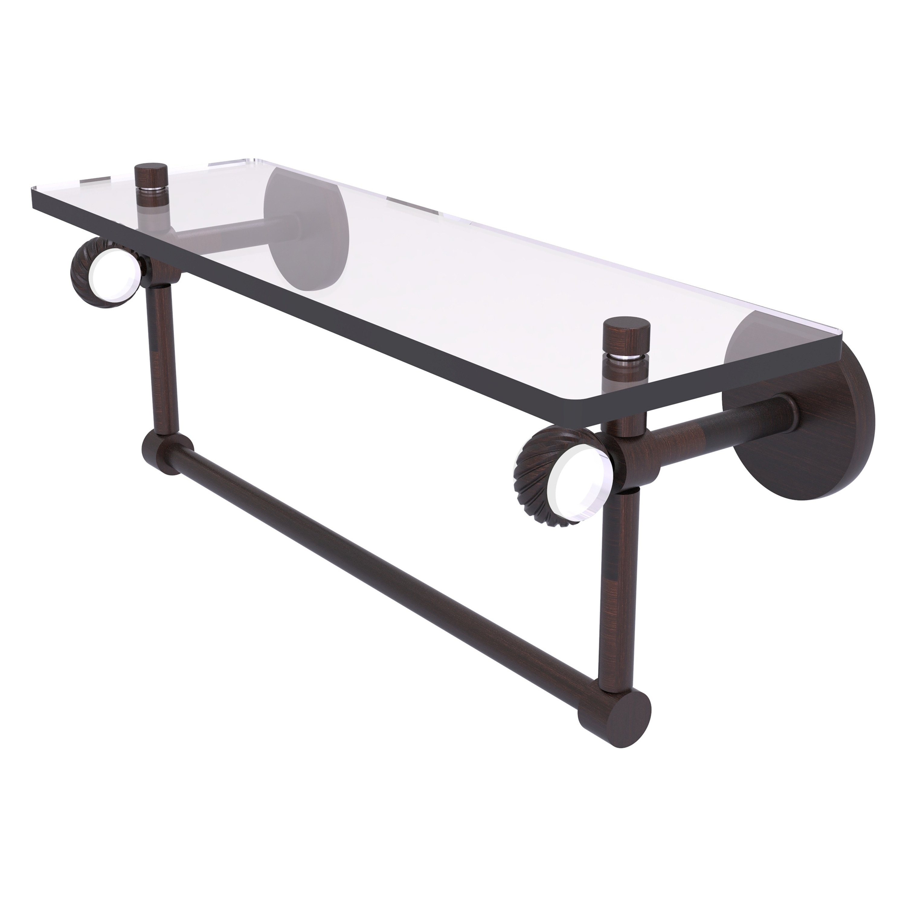 Allied Brass CV-1TBT-16-VB Clearview Venetian Bronze Wall mount Bathroom Shelf ( 16-in x 6.2-in x 5-in )