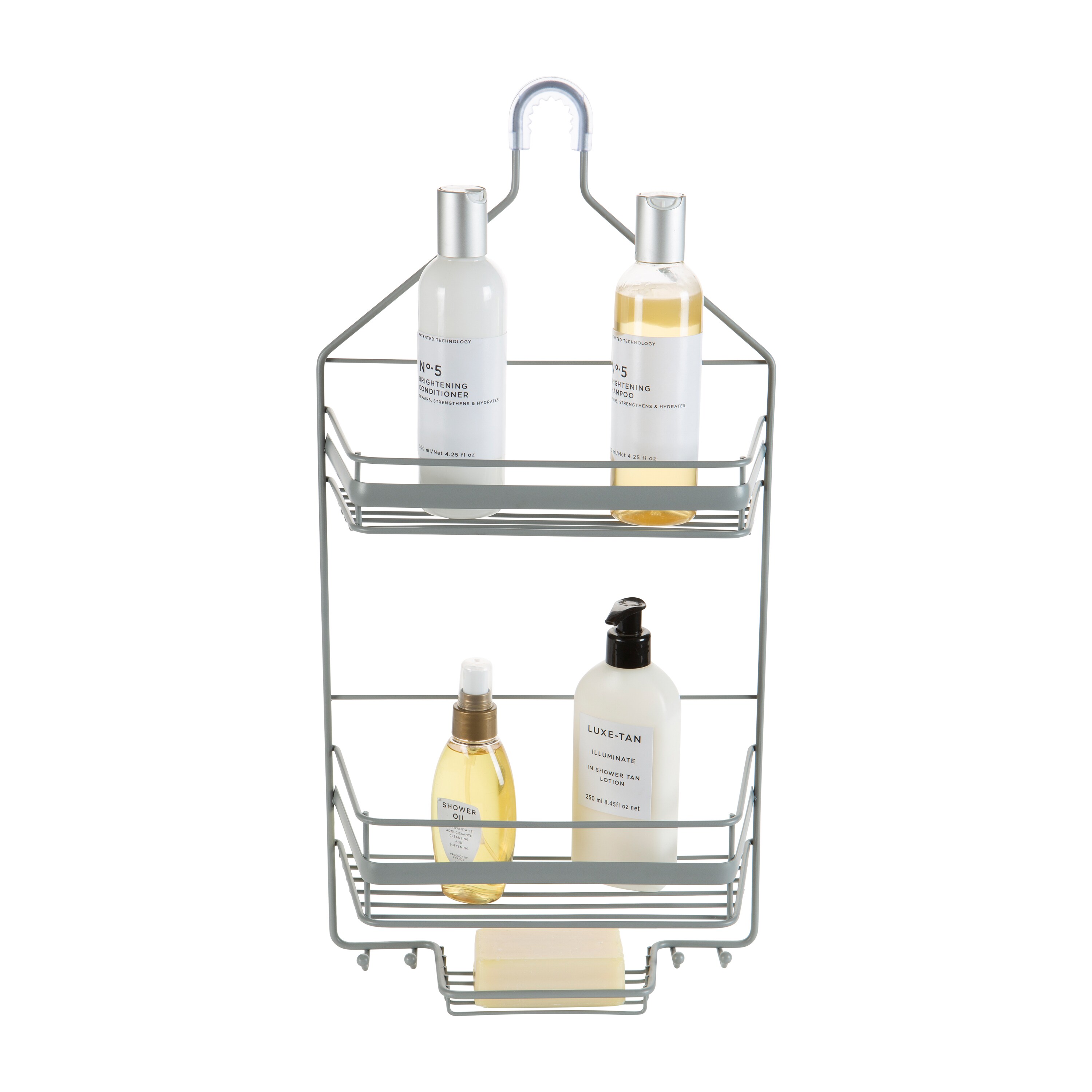 Bath Bliss White Steel 3-Shelf Hanging Shower Caddy 5.31-in x 11.02-in x  25.98-in in the Bathtub & Shower Caddies department at