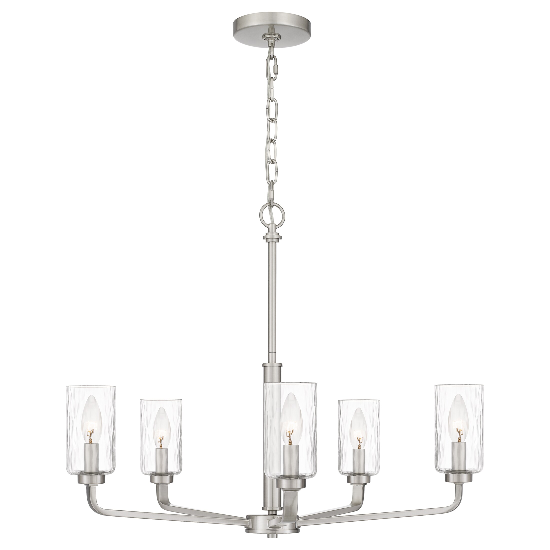 Ashley Harbour Haydn 5-Light Brushed Nickel Transitional Chandelier at ...