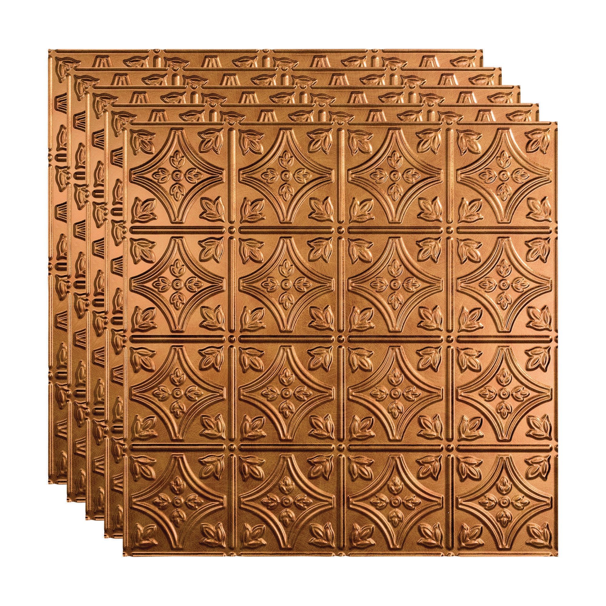 Fasade PL5031 2-ft x 2-ft Traditional 1 Antique Bronze PVC Drop Ceiling Tile ( 5 -Pack, 20-Sq. Feet / Case )