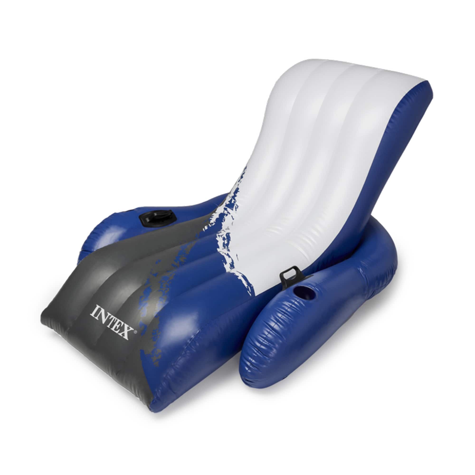 Intex 24064 75-in x 53-in 1 -Seat Blue Inflatable lounger