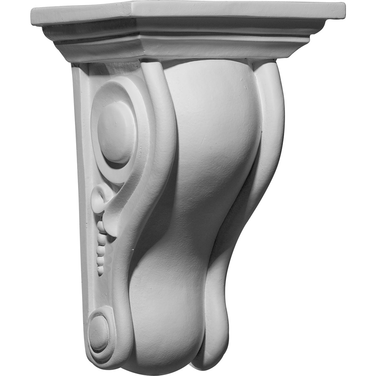 Ekena Millwork COR06X05X10HO 6.625-in x 5.25-in x 10-in Primed White Urethane Paintable Corbel