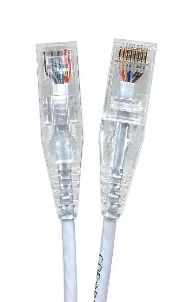 Micro Connectors E08-050W-SLIM 50-Feet Slim Cat 6 White Ethernet Cable