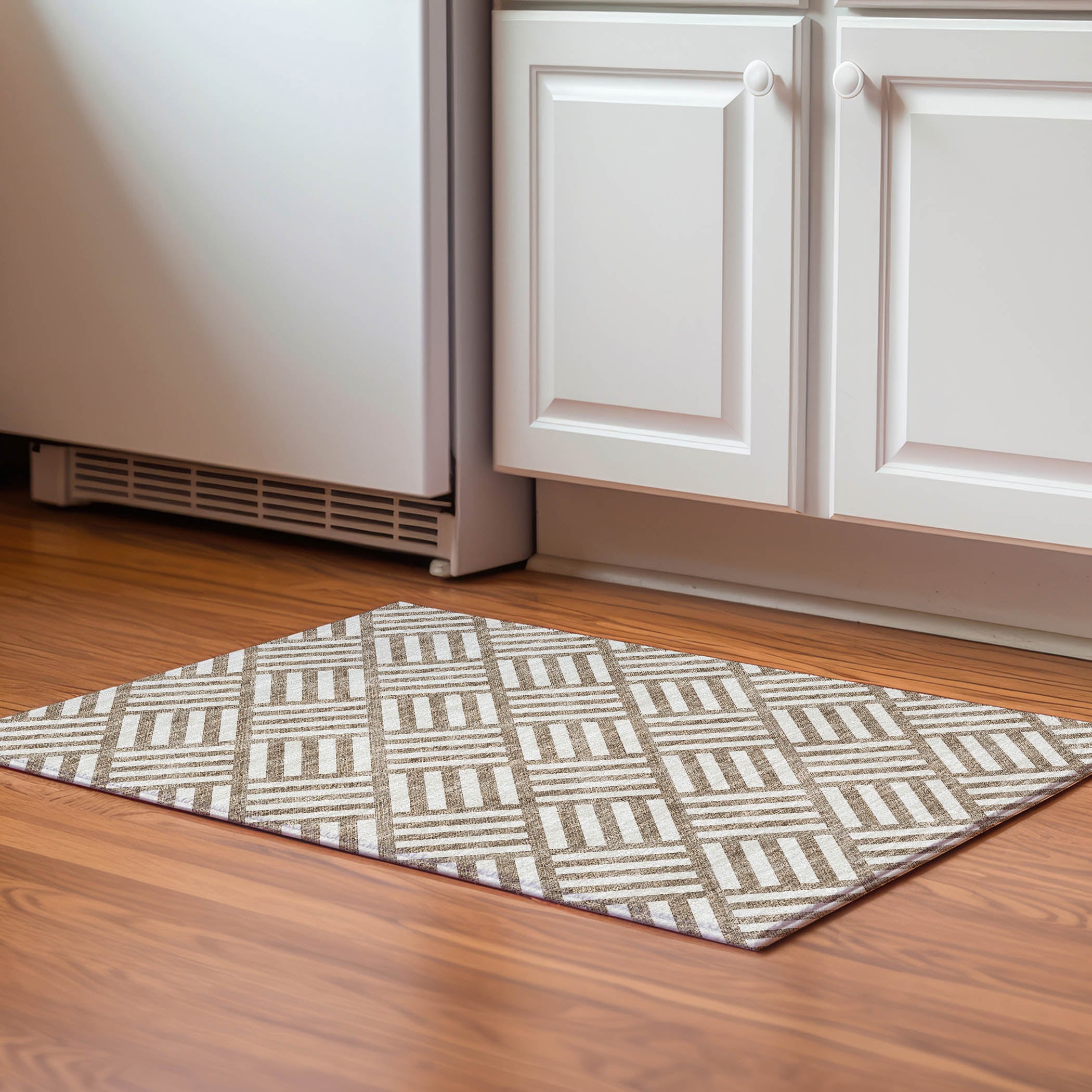 Addison Rugs AMF620BR20X30 Mayfield AMF620BR 2 x 3 (ft) Loomed Polyester Brown Rectangular Indoor Geometric Machine washable Area rug