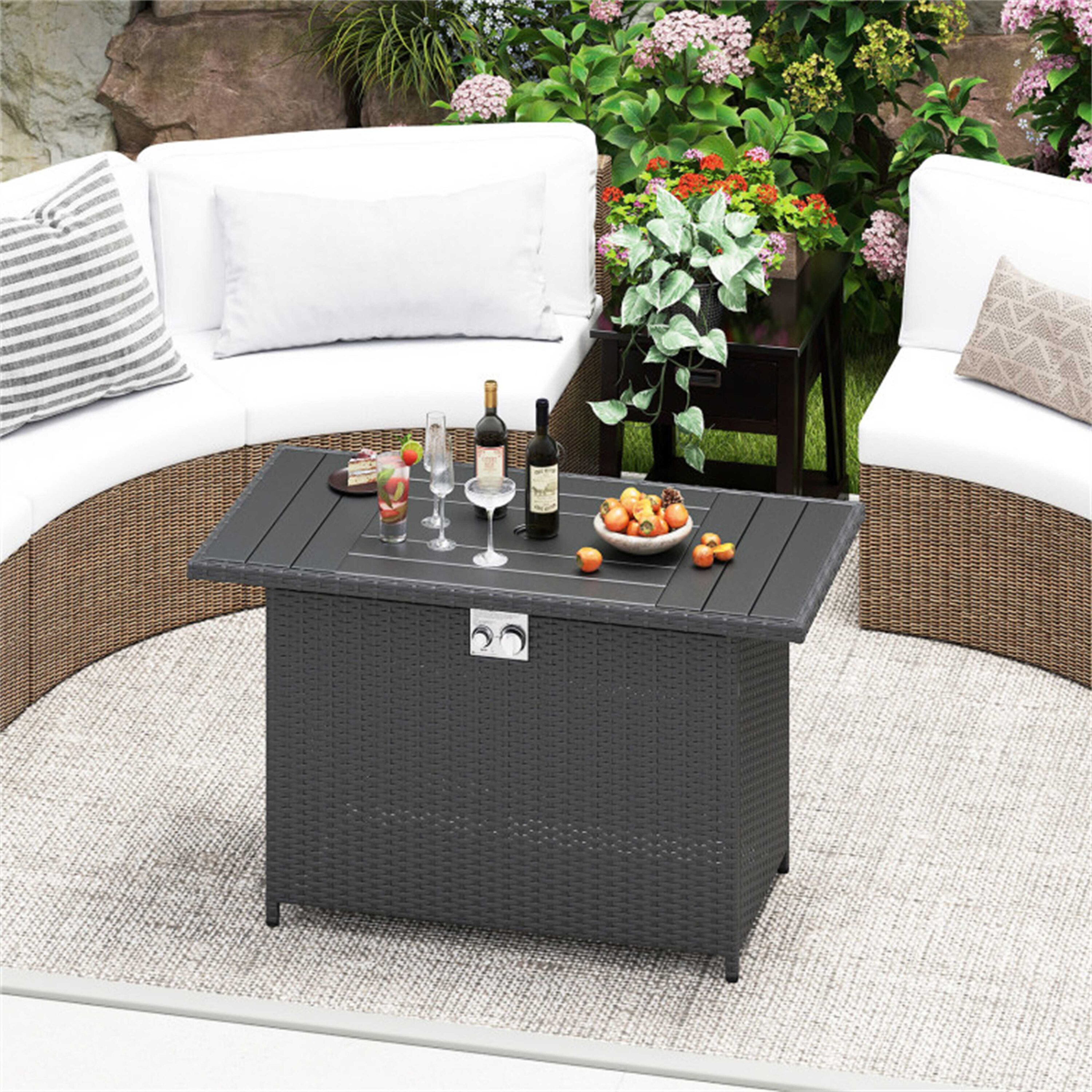 BABOOM 44.5-in W 50000 Maximum BTUs Steel Rectangle Liquid propane Tabletop