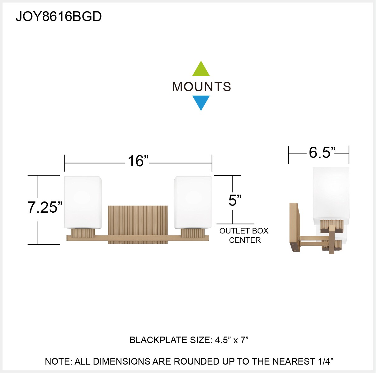 Quoizel JOY8616BGD b089995 - View #5