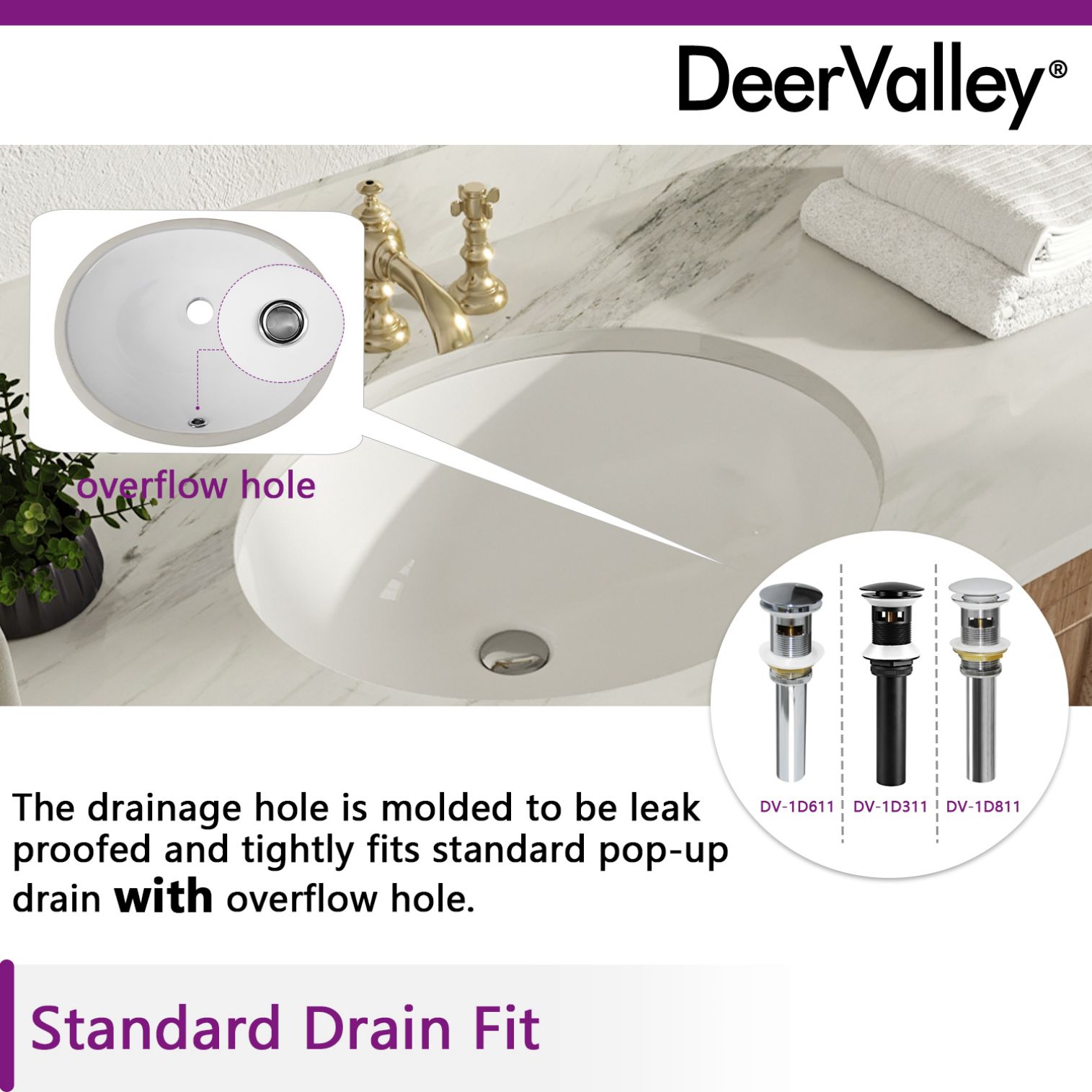 DeerValley DV-1U302 Bath-Sink - View #6