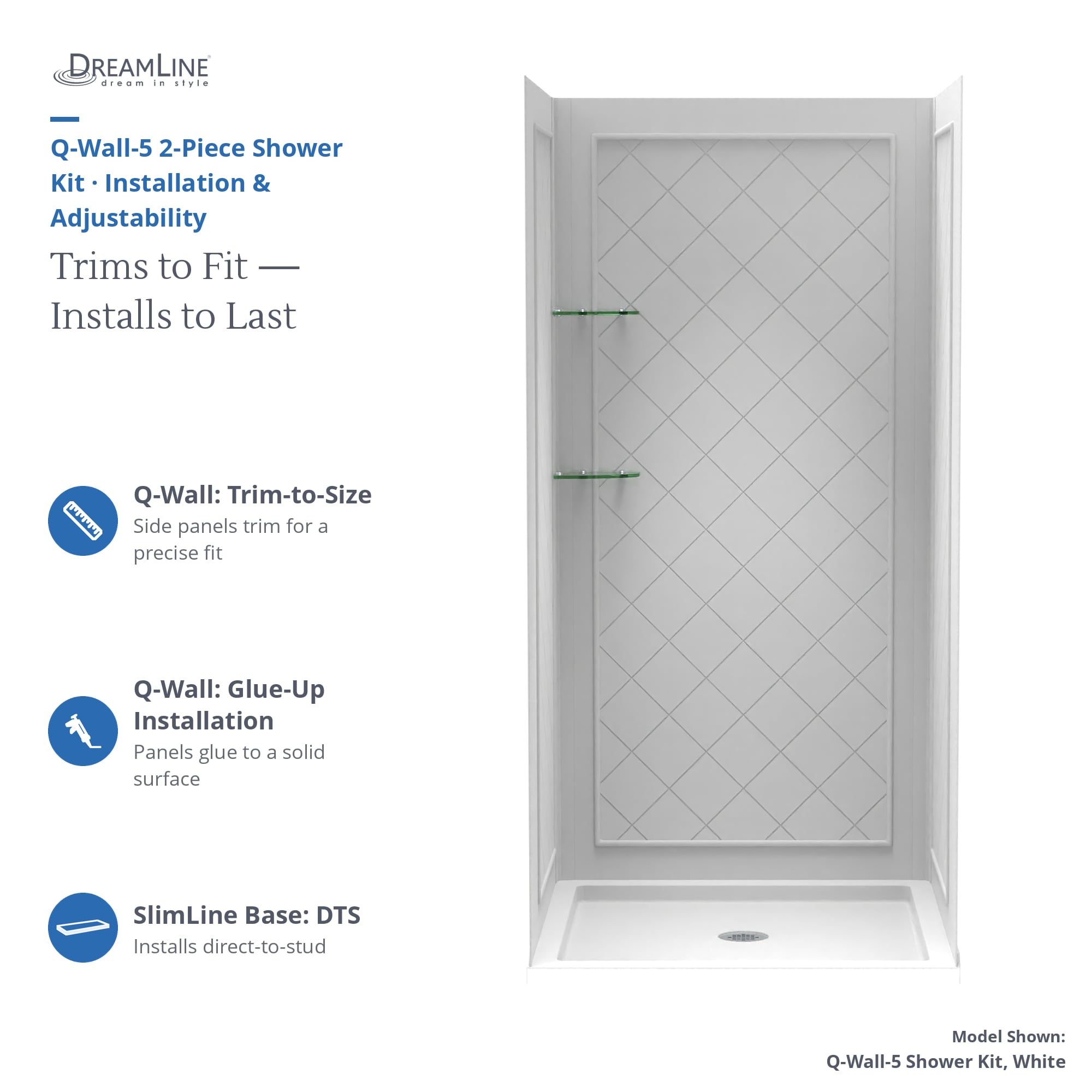 DreamLine DL-6194C-01 Alcove-Shower-Kit - View #11