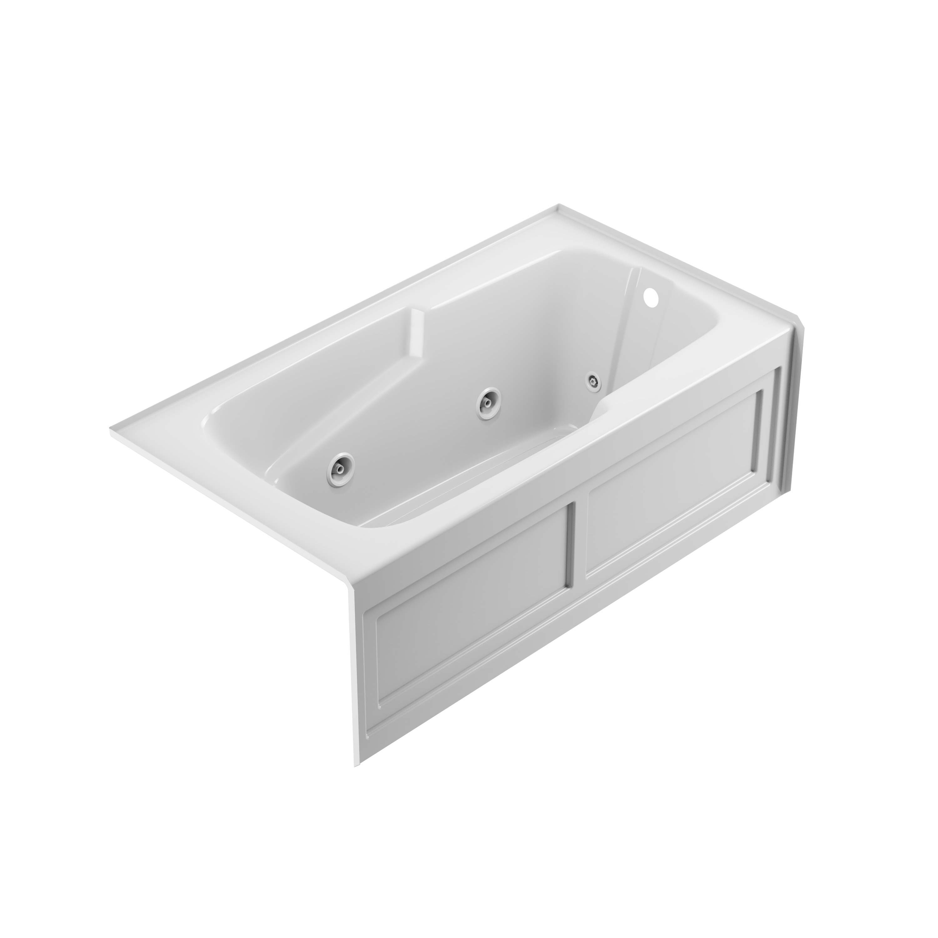 American Standard Evolution 32-in x 60-in White Acrylic Hourglass Alcove  Whirlpool Tub (Right Drain) in the Bathtubs department at