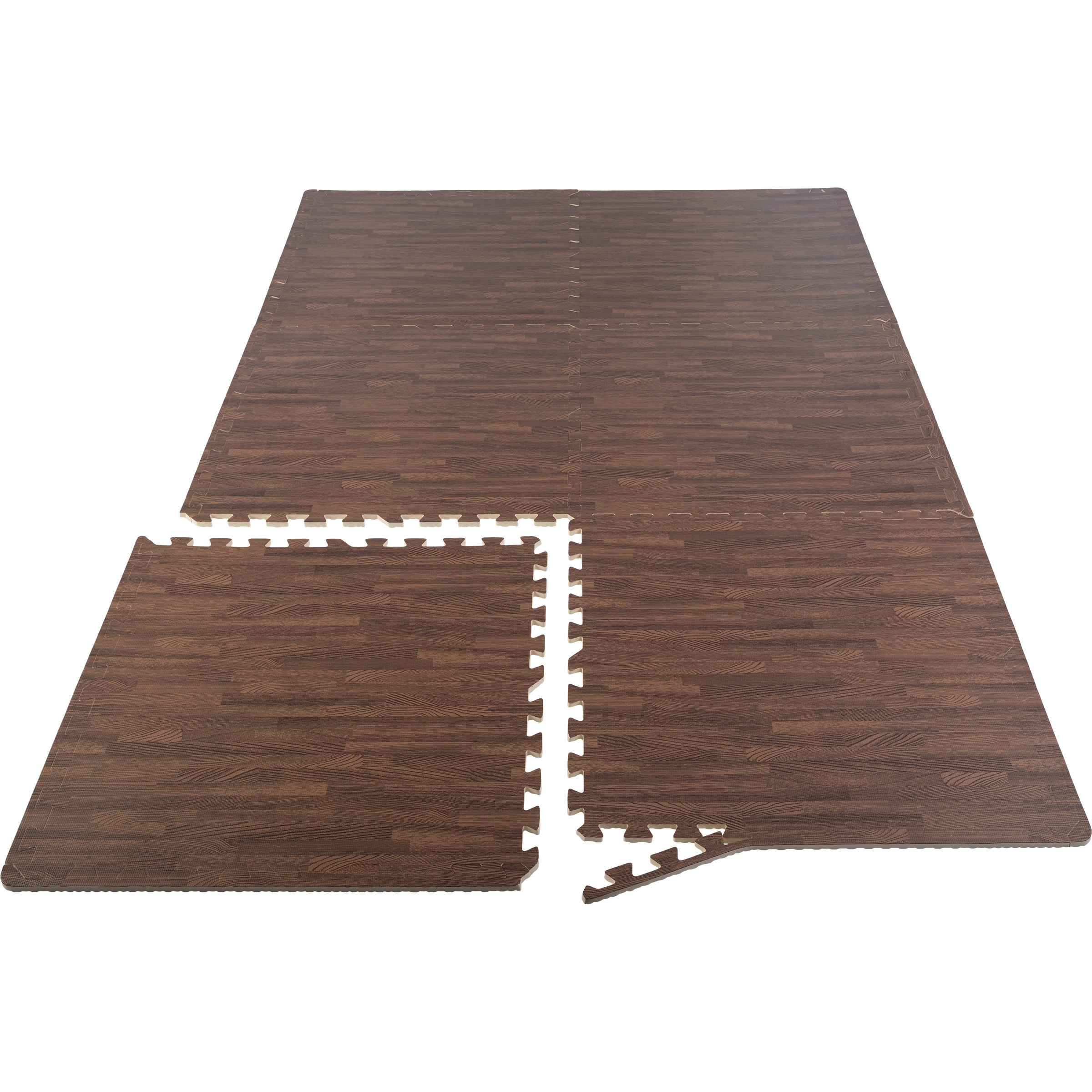 Stalwart 2-ft x 2-ft Interlocking Dark Brown Foam Square Indoor ...