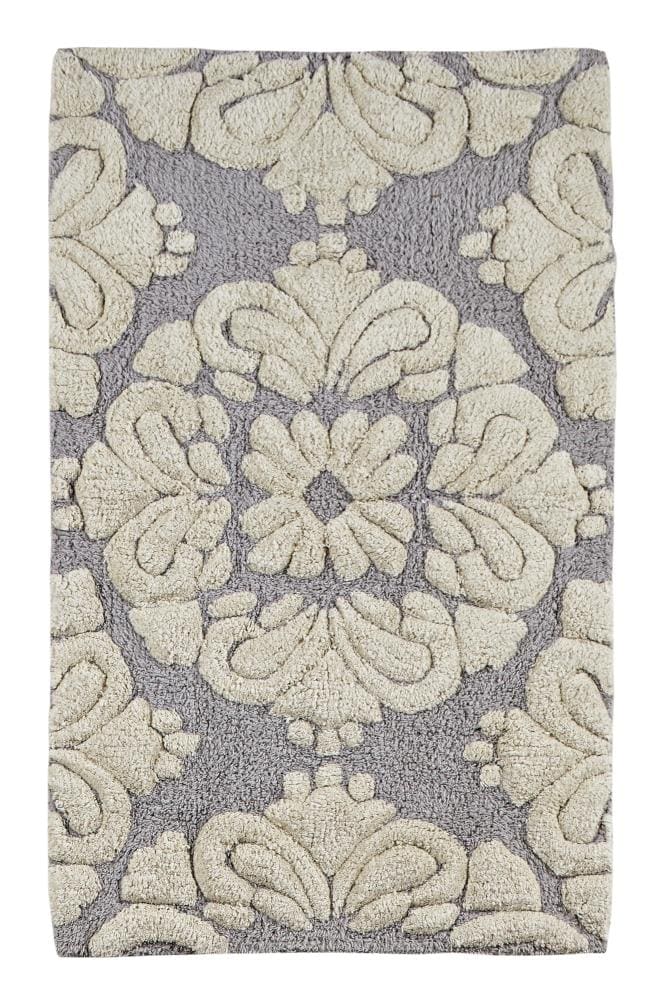 Better Trends Trier 2pc Set Bath Rug 20-in x 30-in Grey Cotton Bath Rug in  the Bathroom Rugs & Mats department at