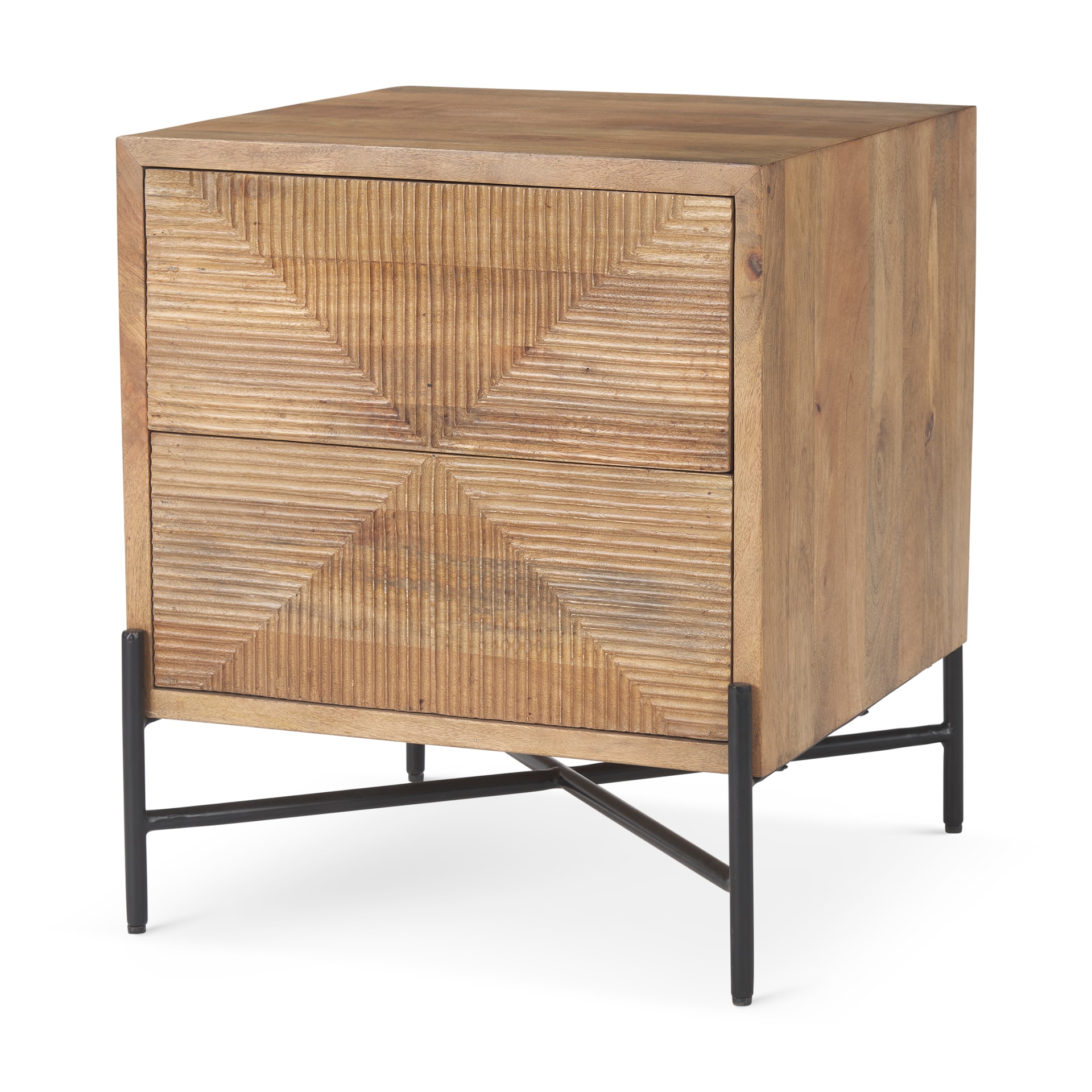 Mercana 22-in W x 26-in H Brown Wood Rectangular Farmhouse End Table #69923
