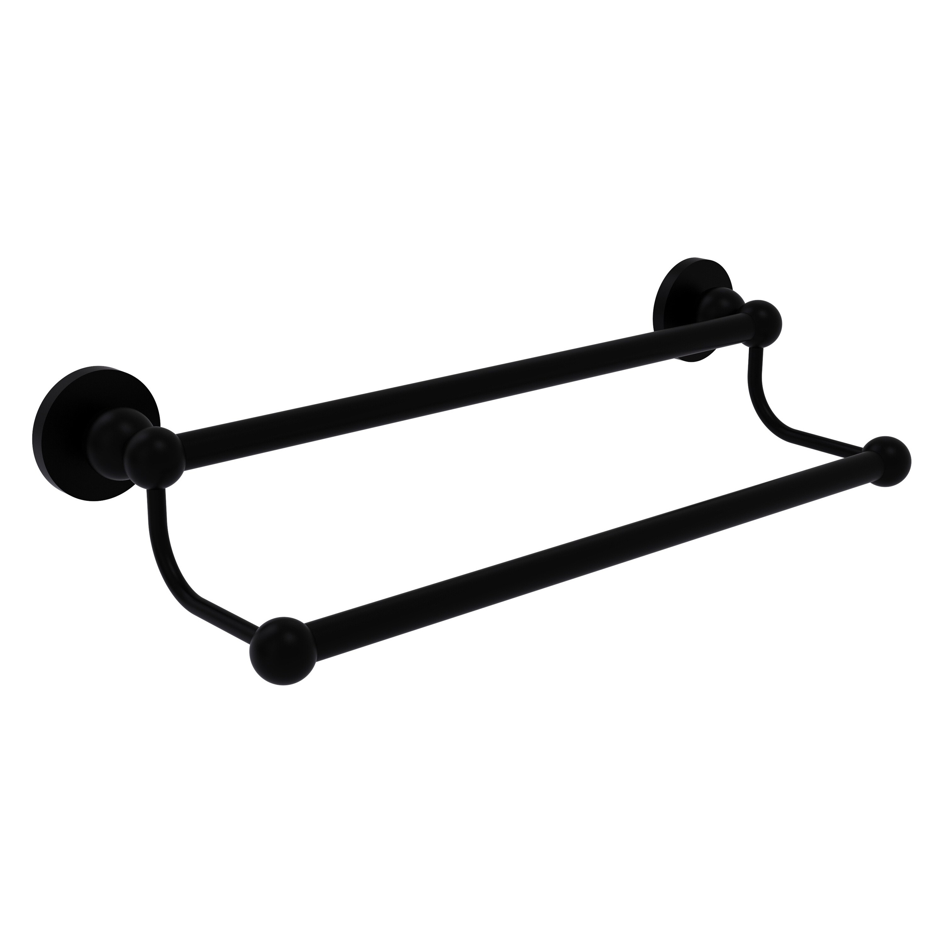 Allied Brass BL-72/18-BKM Bolero 18-in double Matte Black Wall mount Double Towel Bar