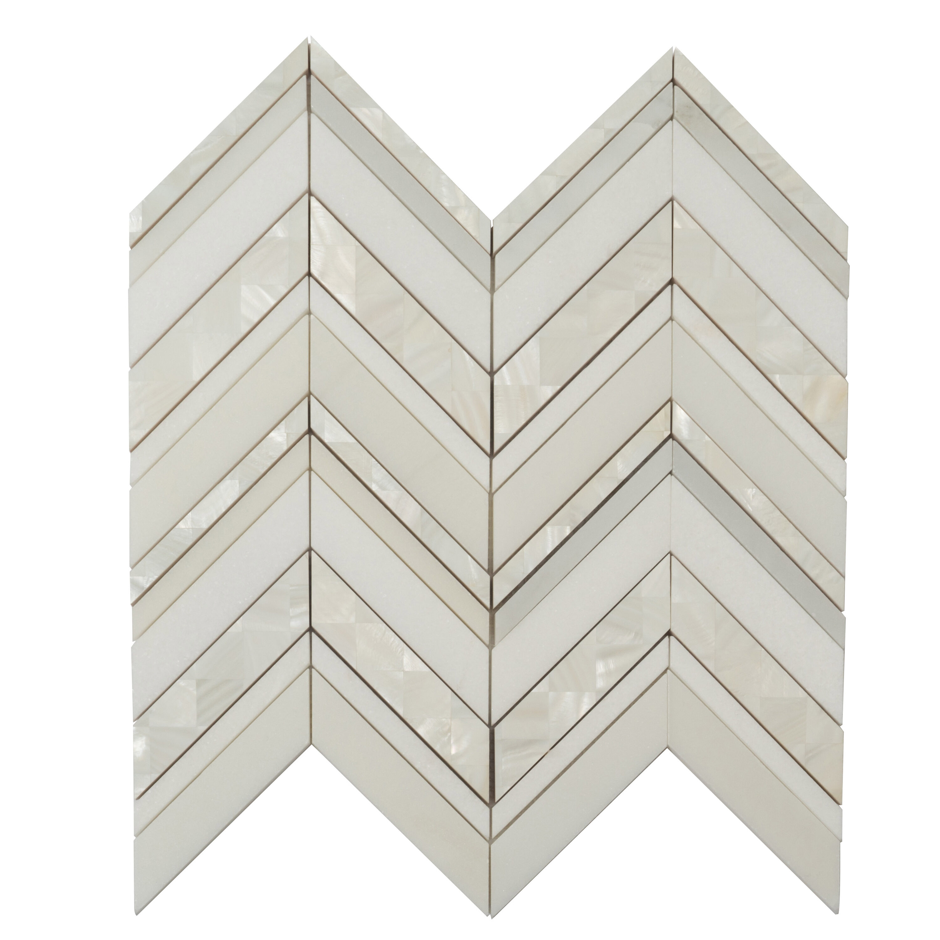 Apollo Tile APLALA88C11ASMPL Sample- Winterland Pearl White 12-in x 12-in Polished Patterned Floor and Wall Tile